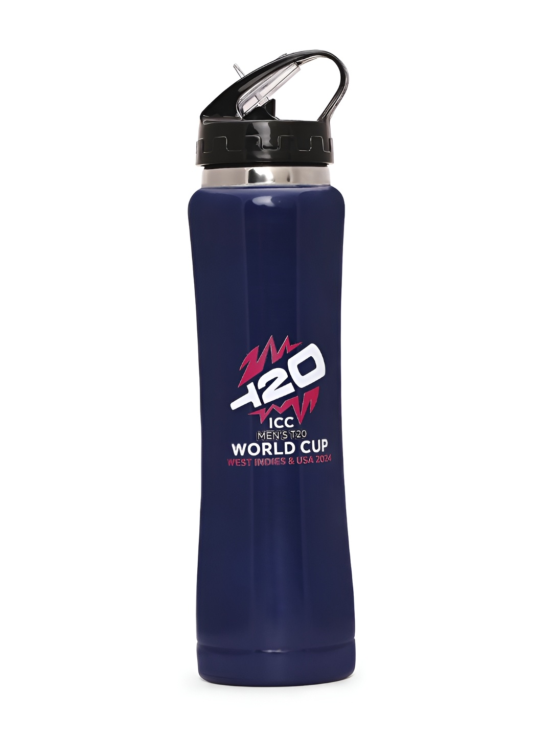 

FanCode Navy Blue Single Stainless Steel Printed Water Bottle