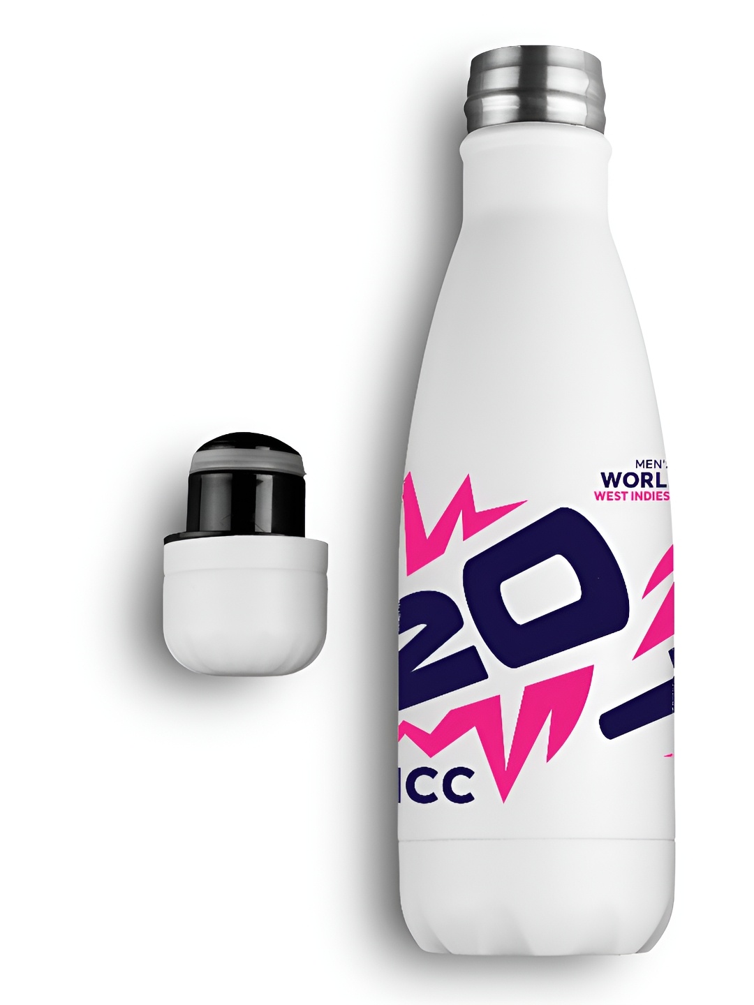 

FanCode Pink & Blue Single Stainless Steel Printed Water Bottle