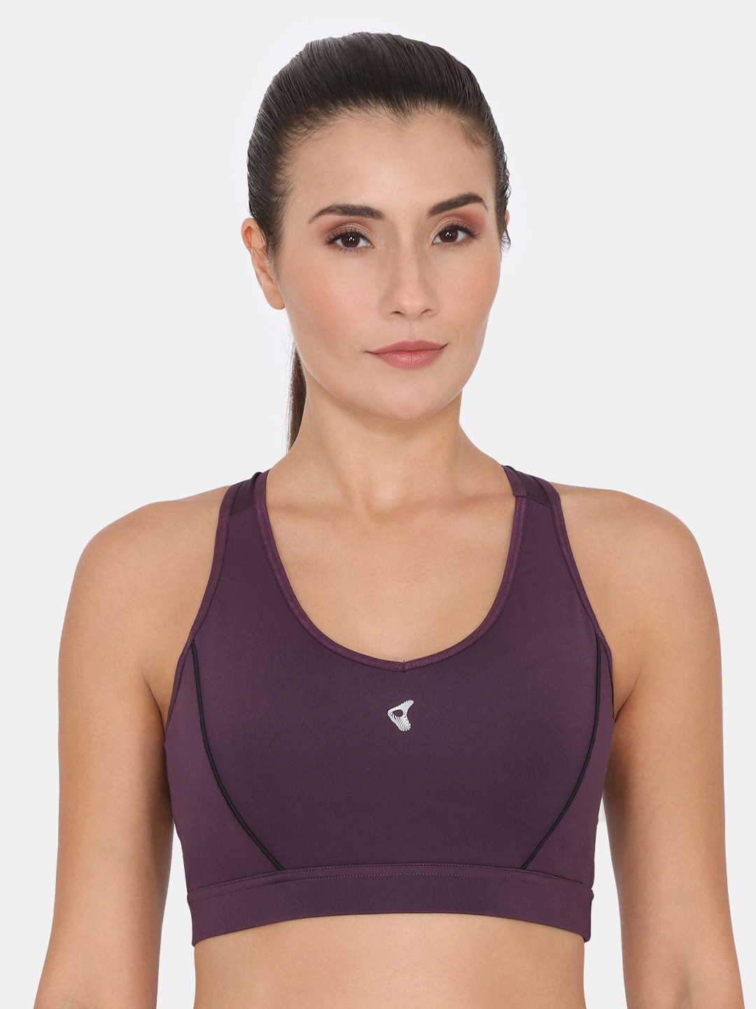 

Zelocity by Zivame Women Full Coverage Lightly Padded Workout Bra, Purple