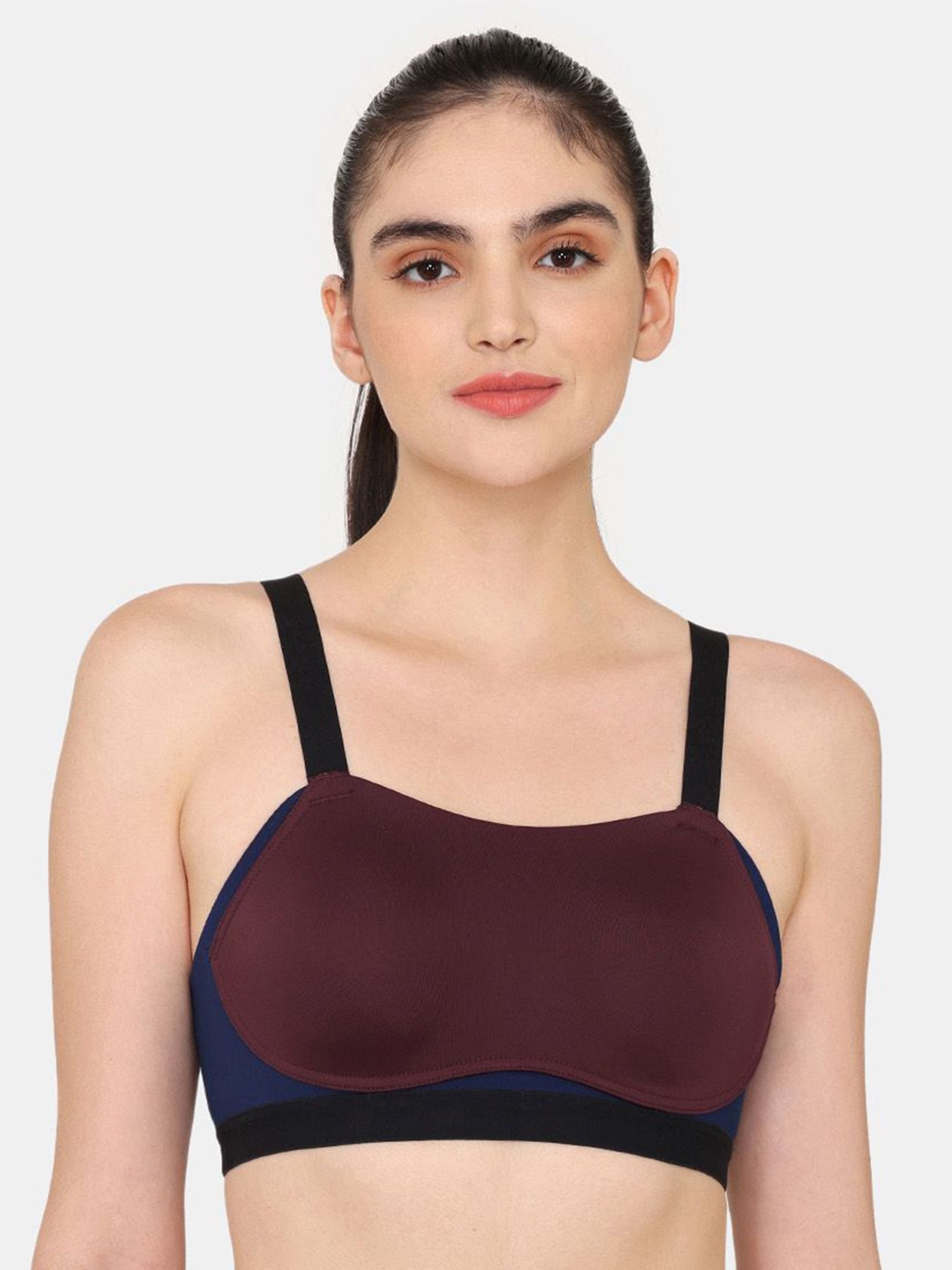 

Zelocity by Zivame Women Full Coverage Lightly Padded Workout Bra, Purple