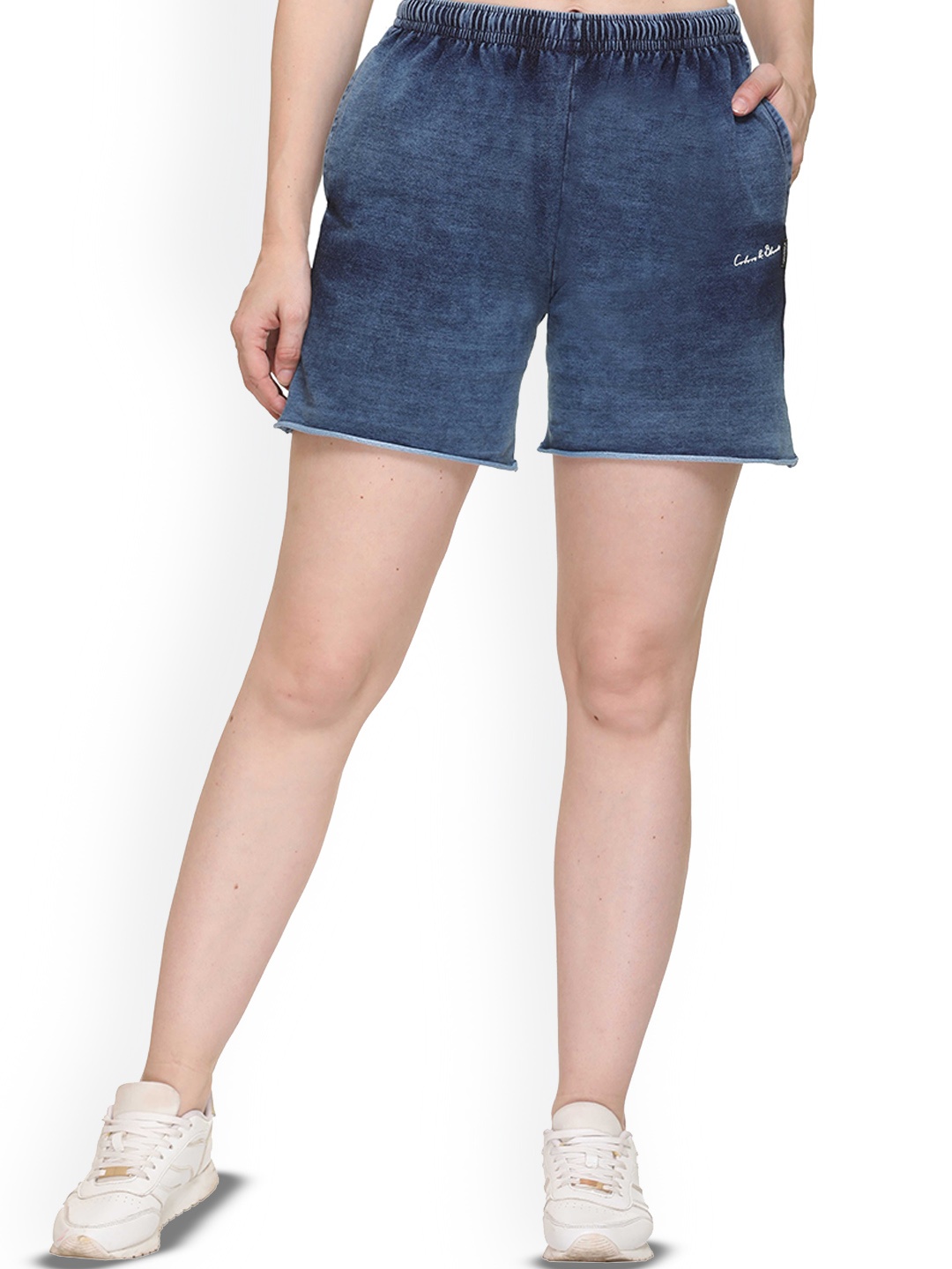 

Colors and Blends Women Training or Gym Shorts, Blue
