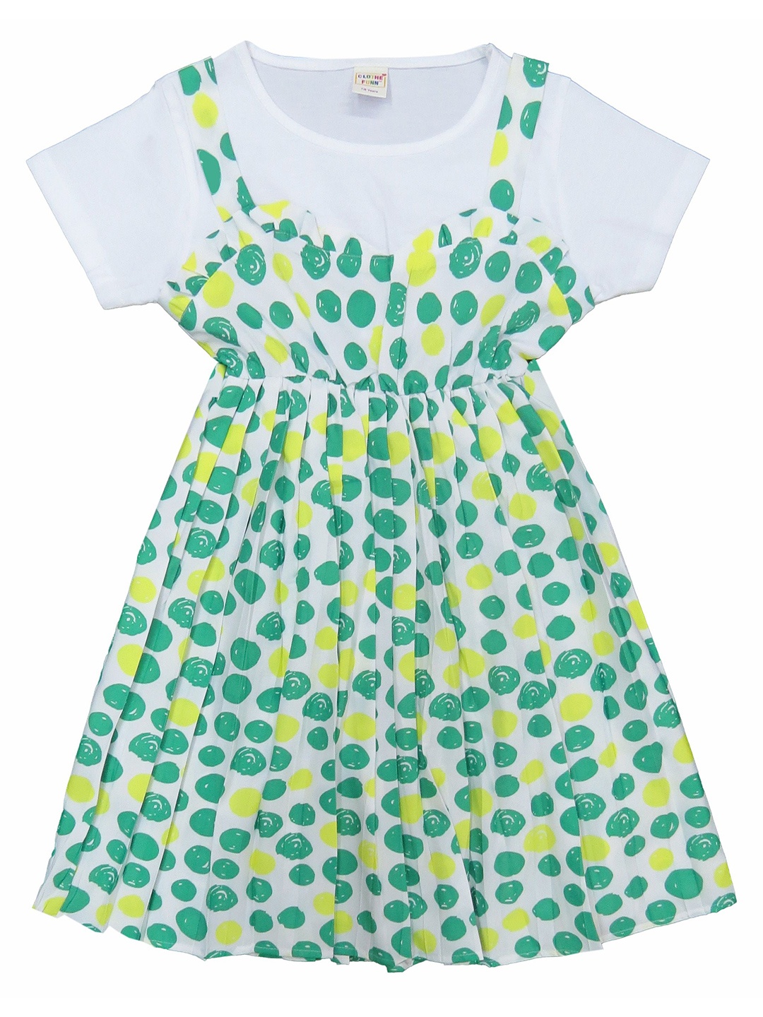 

Clothe Funn Round Neck Fit & Flare Belted Dress, Green