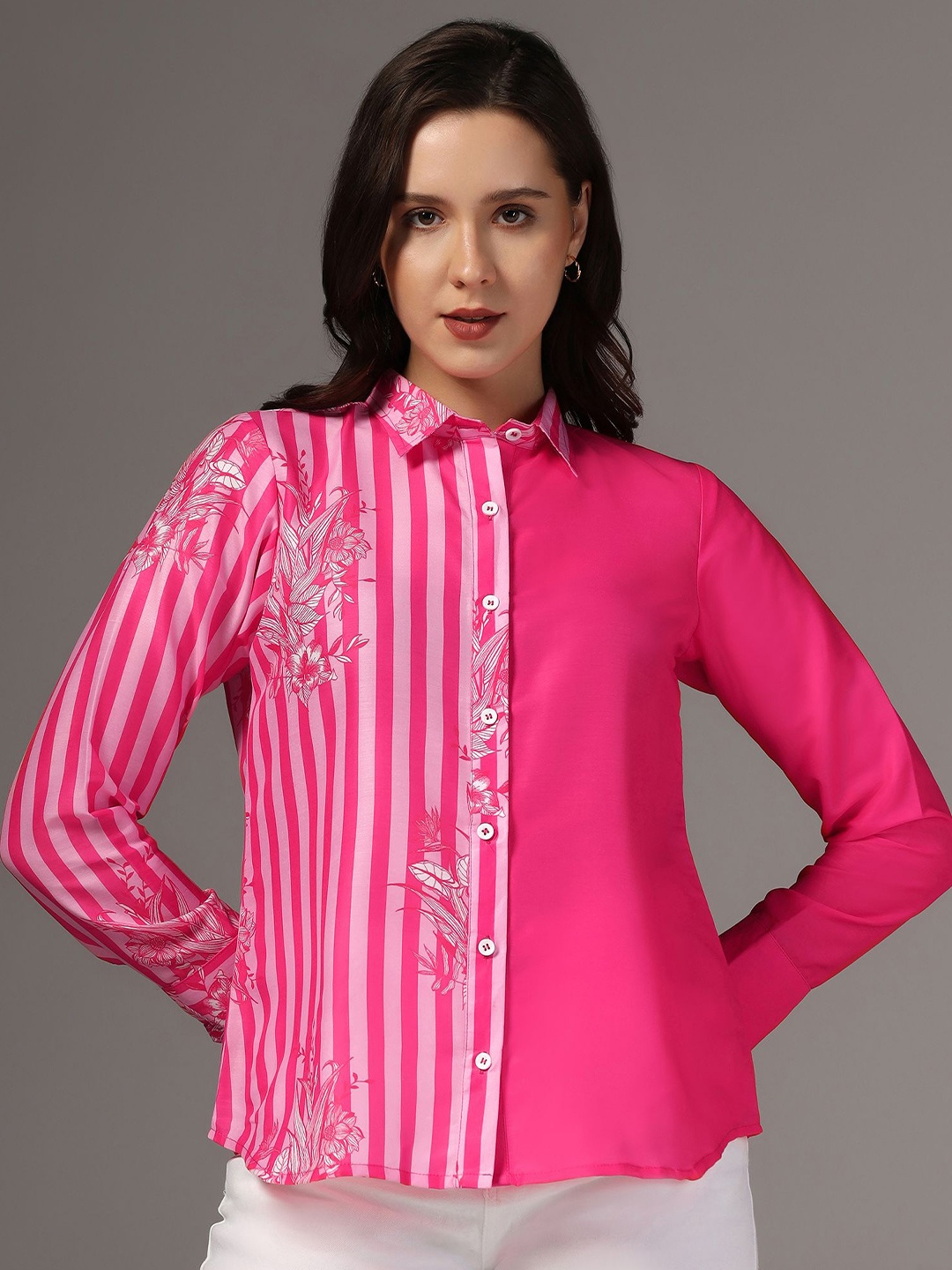 

FASHION DREAM Women Opaque Casual Shirt, Pink