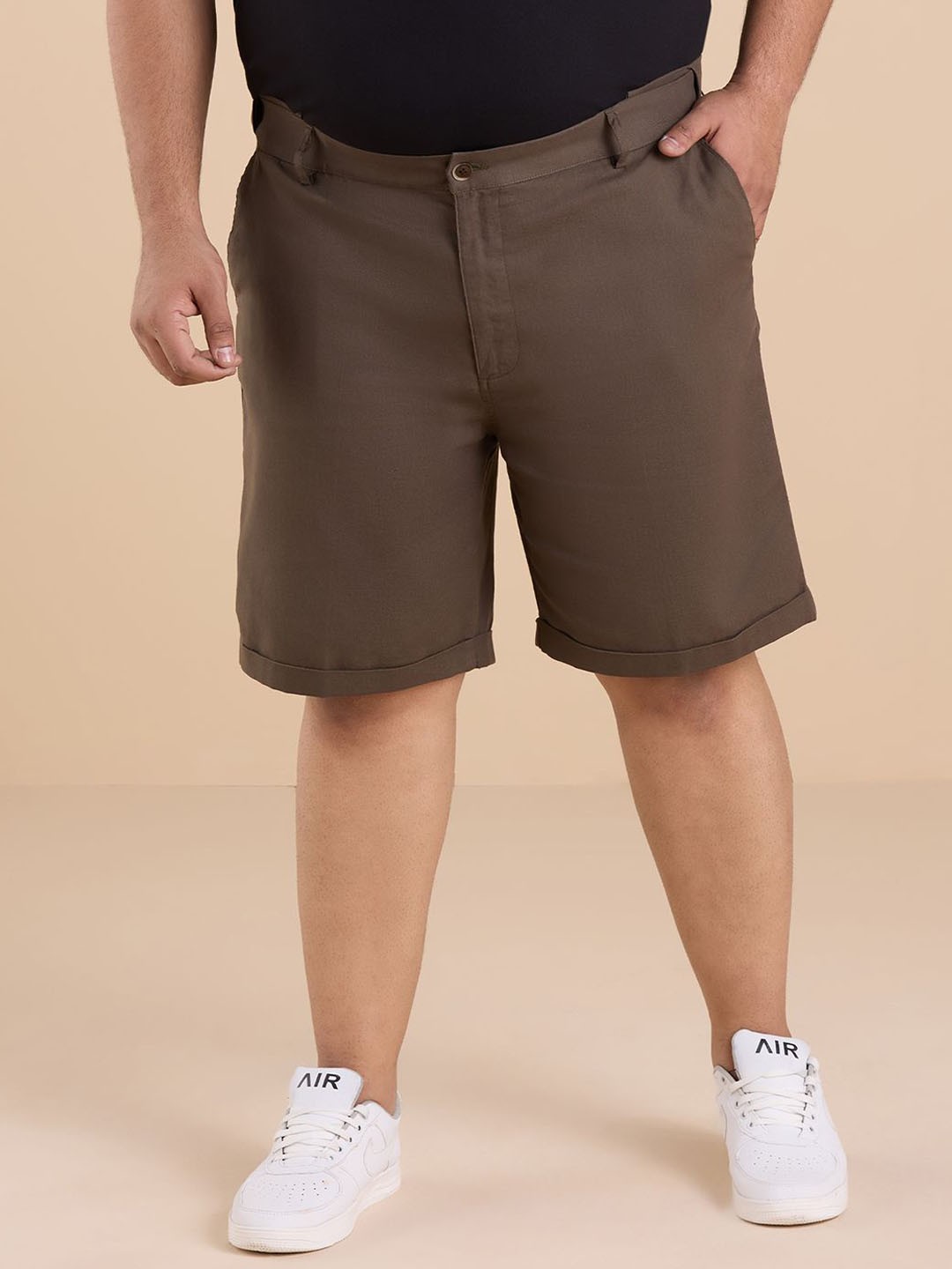 

Big Hello - The Plus Life Men Chino Shorts, Brown