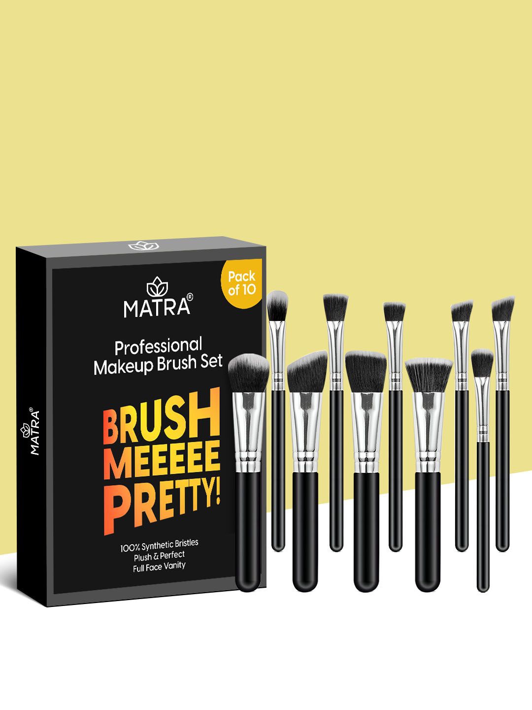

MATRA Set Of 10 Professional Makeup Brush Set, Multi