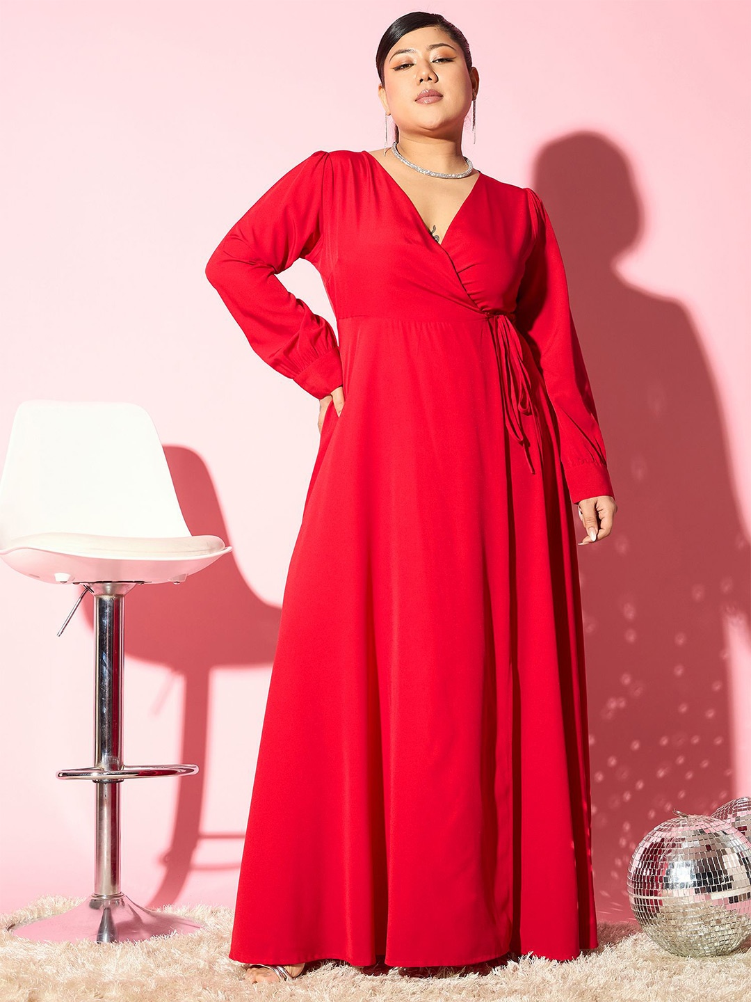 

Berrylush Curve Maxi Dress, Red