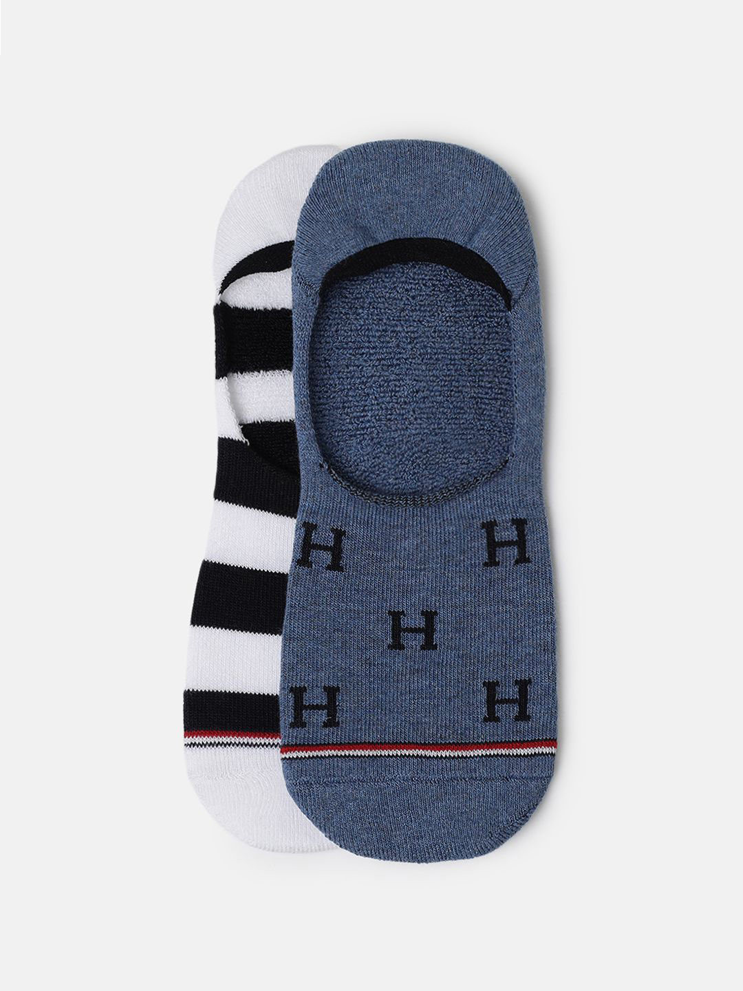 

Tommy Hilfiger Mens Printed Shoe Liner Socks, Blue