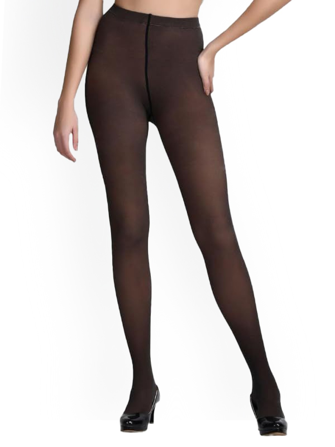 

Brauch Women High Waist Dual Toned Stretchable Fleece Fur Stocking, Black