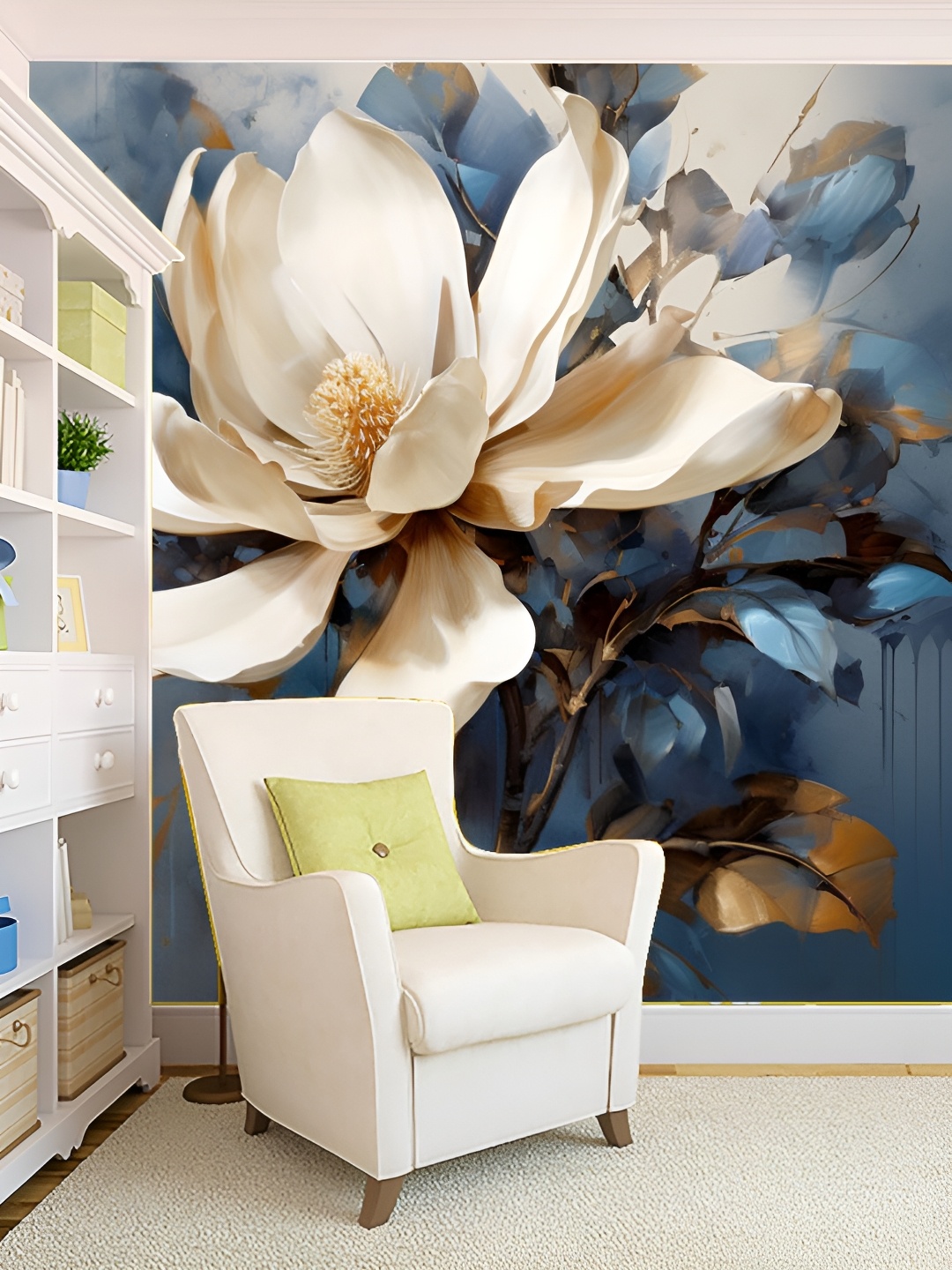 

Aura Blue & White Printed Self-Adhesive Wall Sicker