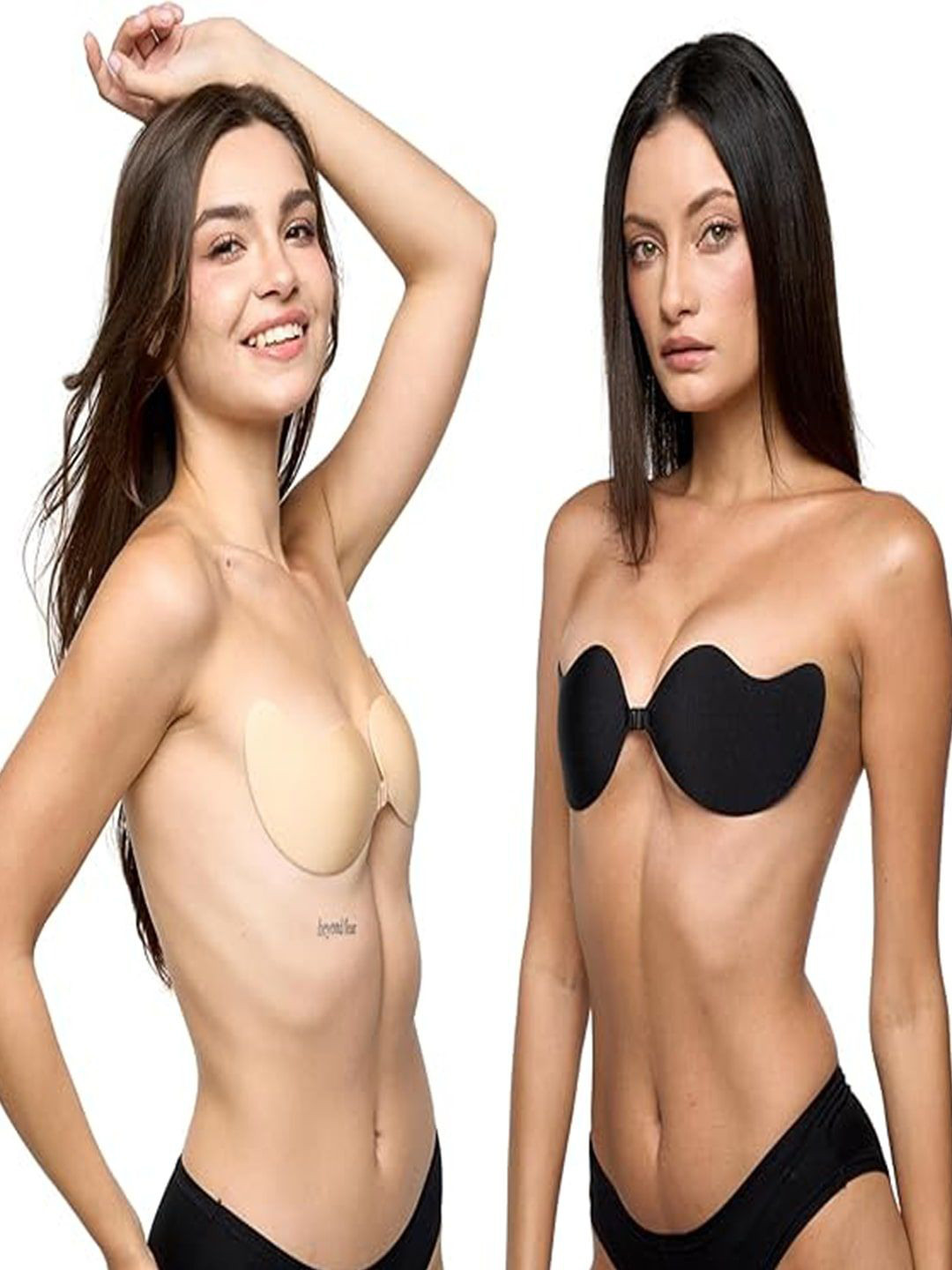 

Xivir Set of 2 All Day Comfort Stick-On Lingerie accessories, Black