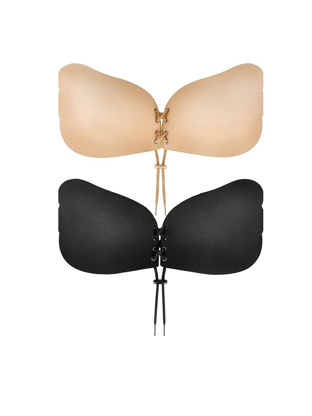 

Xivir Set of 2 All Day Comfort Stick-On Lingerie accessories, Black