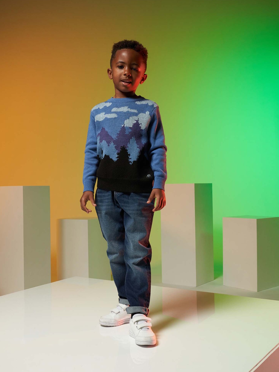 

Angel & Rocket Boys Printed Pullover, Blue
