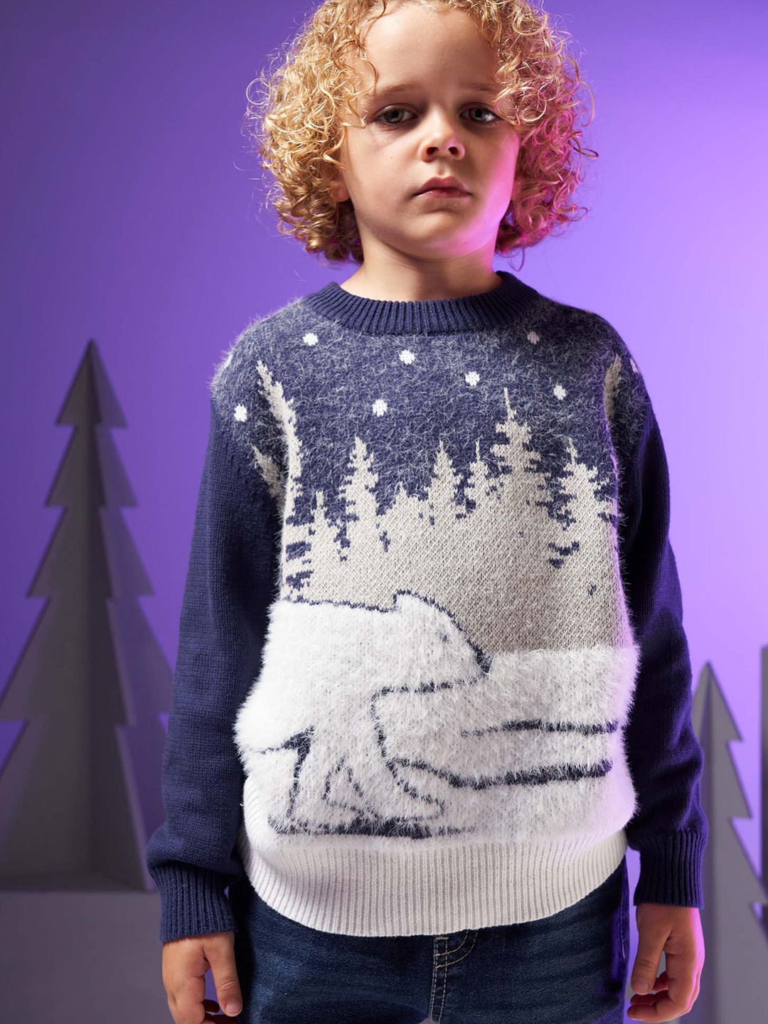 

Angel & Rocket Boys Printed Pullover, Blue