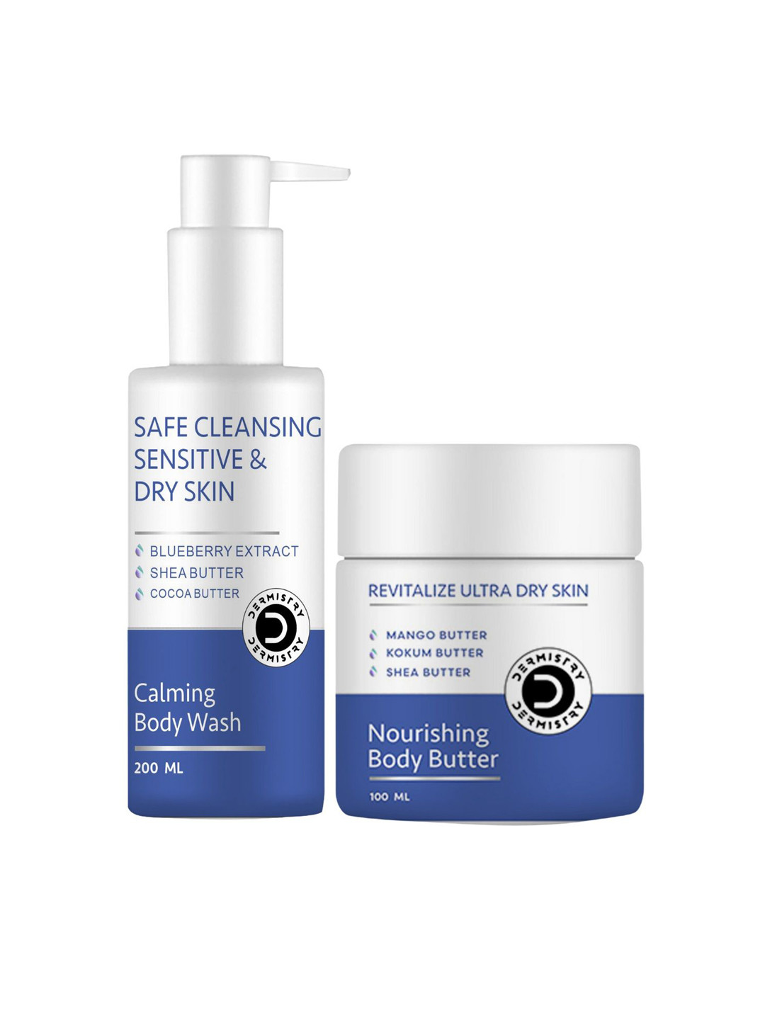 

Vigini Dermistry Calming Body Wash 200ml & Nourishing Body Butter 100ml, Blue