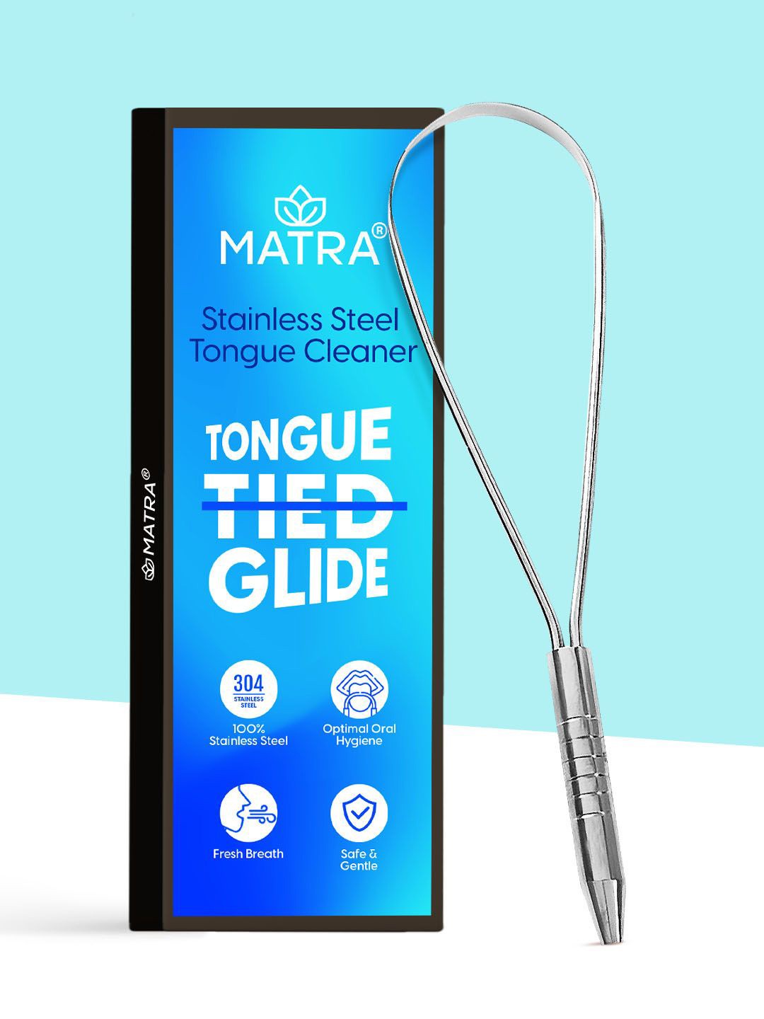 

MATRA Tongue Cleaner Scraper For Oral Hygiene, Silver
