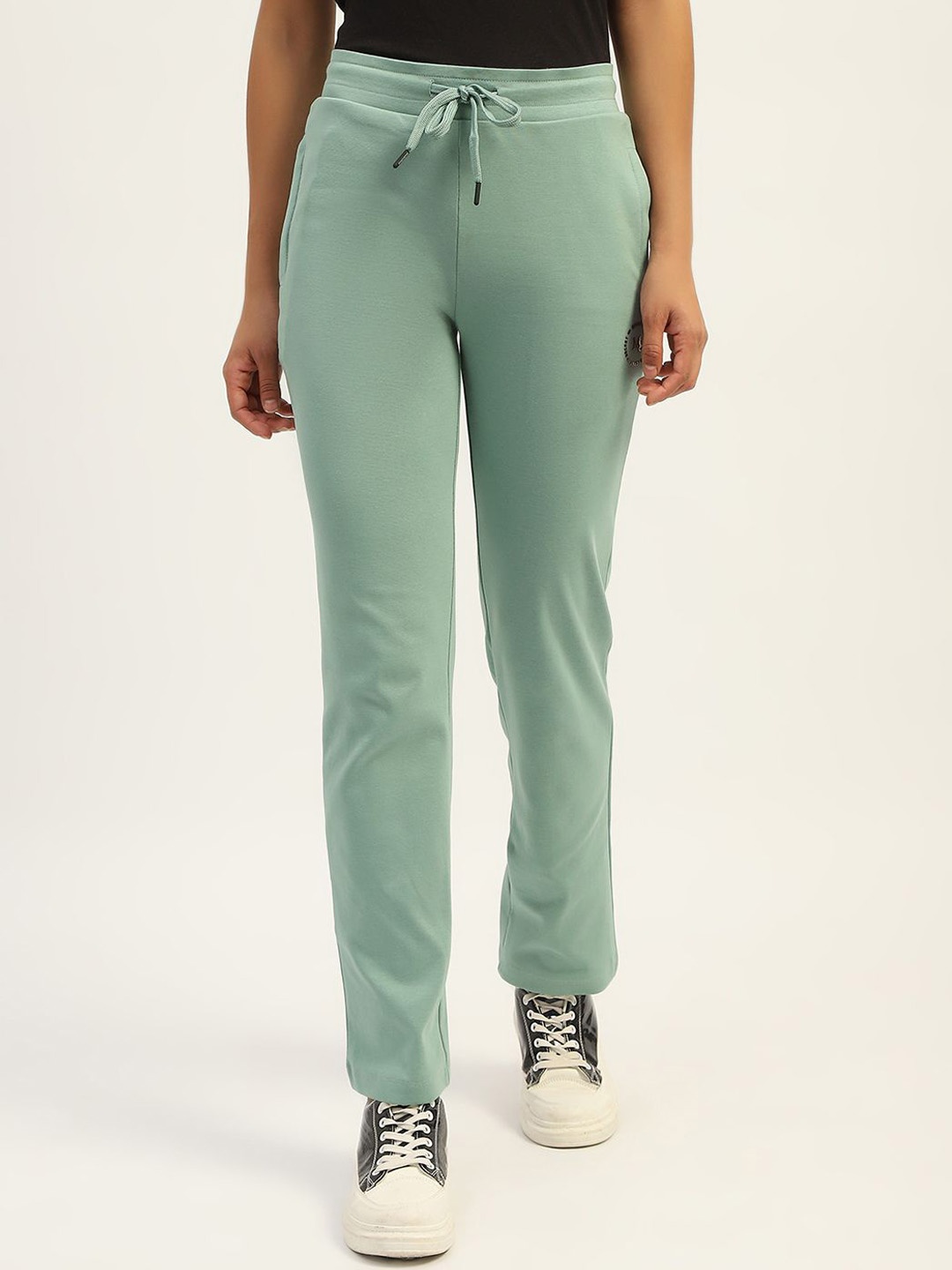 

MADAME M SECRET Women Mid Rise Track Pants, Green