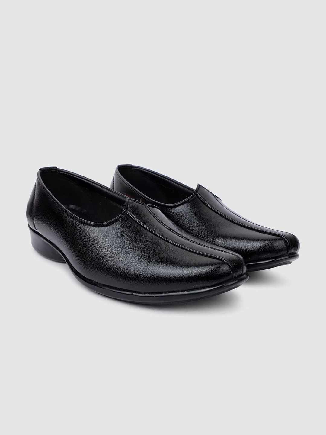 

Action Men Synthetic Leather Formal Slip-Ons, Black