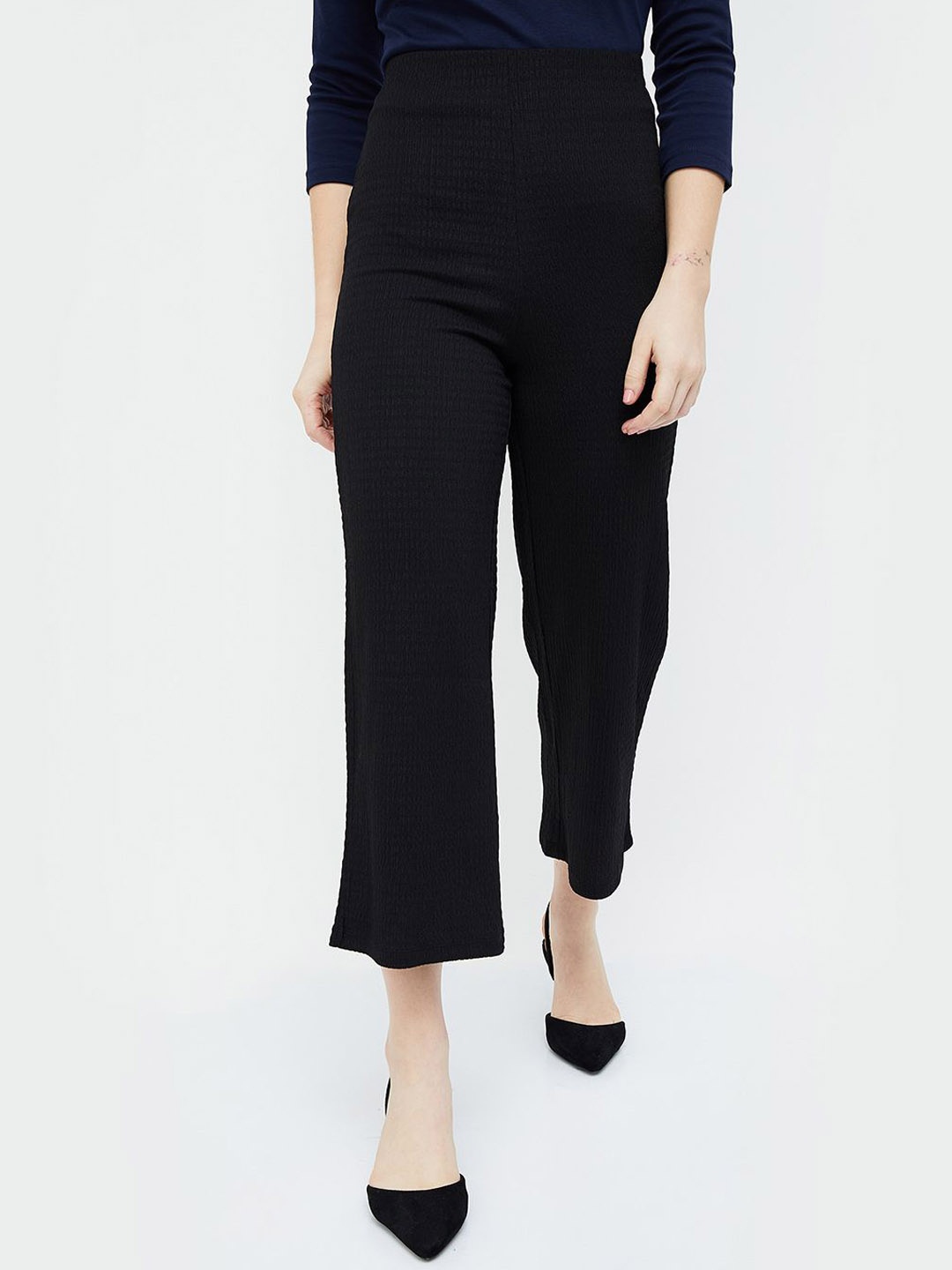 

CODE by Lifestyle Mid-Rise Regular Fit Women Trousers, Black