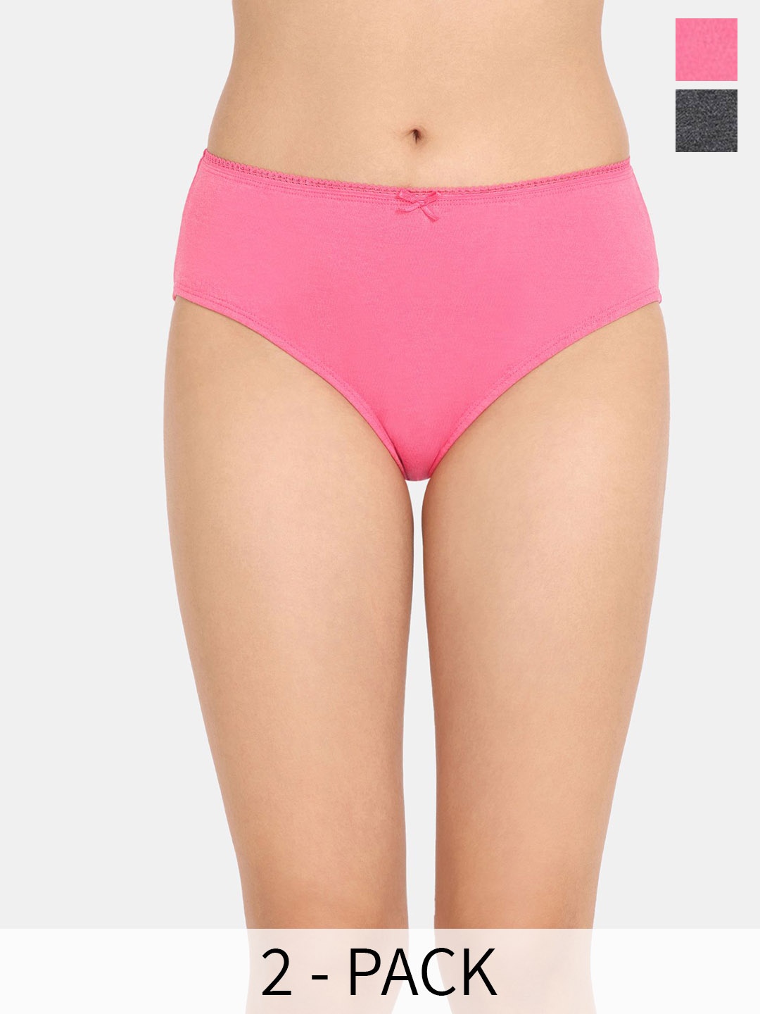 

Rosaline by Zivame Assorted Hipster Briefs Pack Of 2