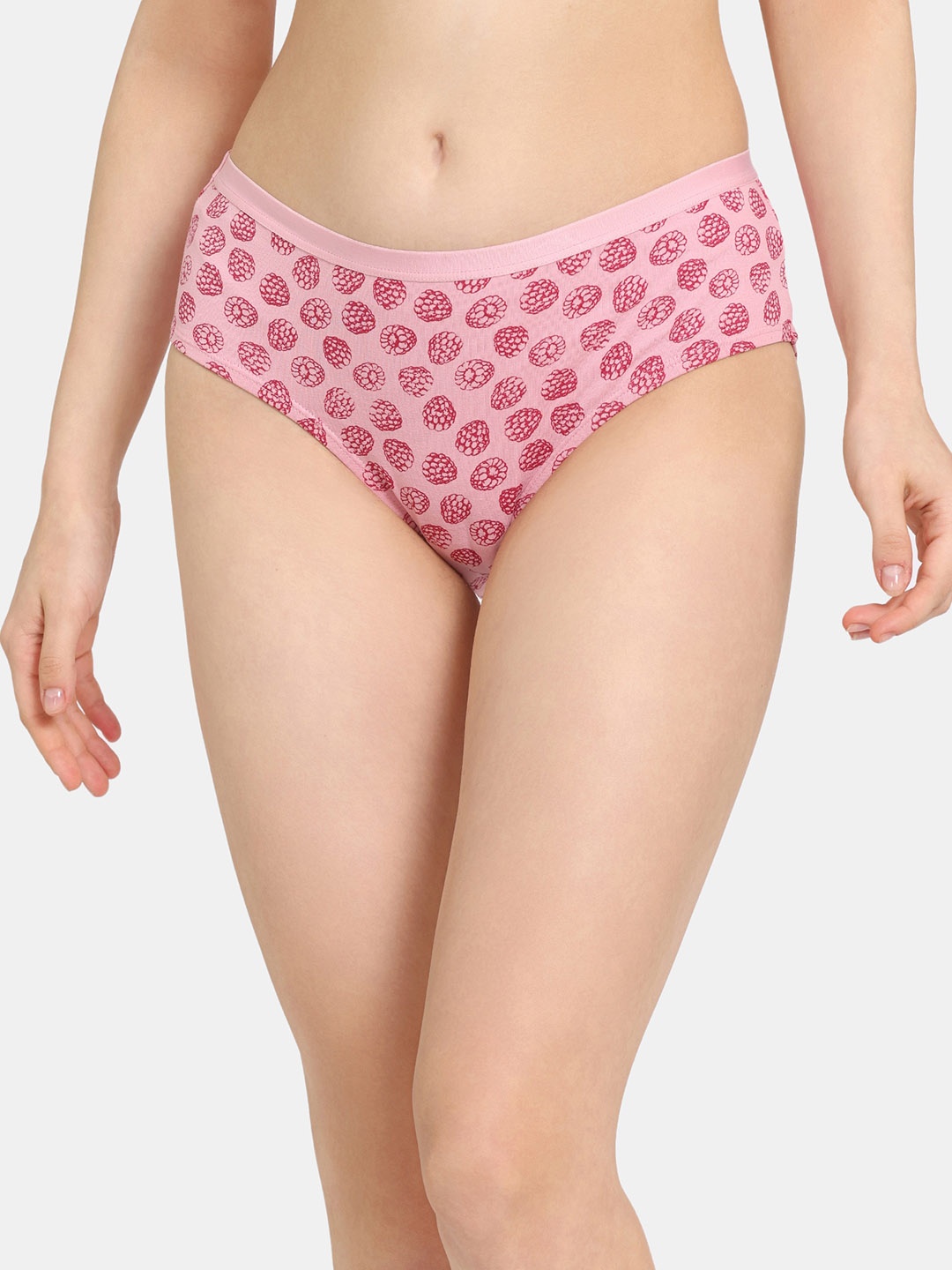 

Rosaline by Zivame Cotton Ribbed Briefs, Pink