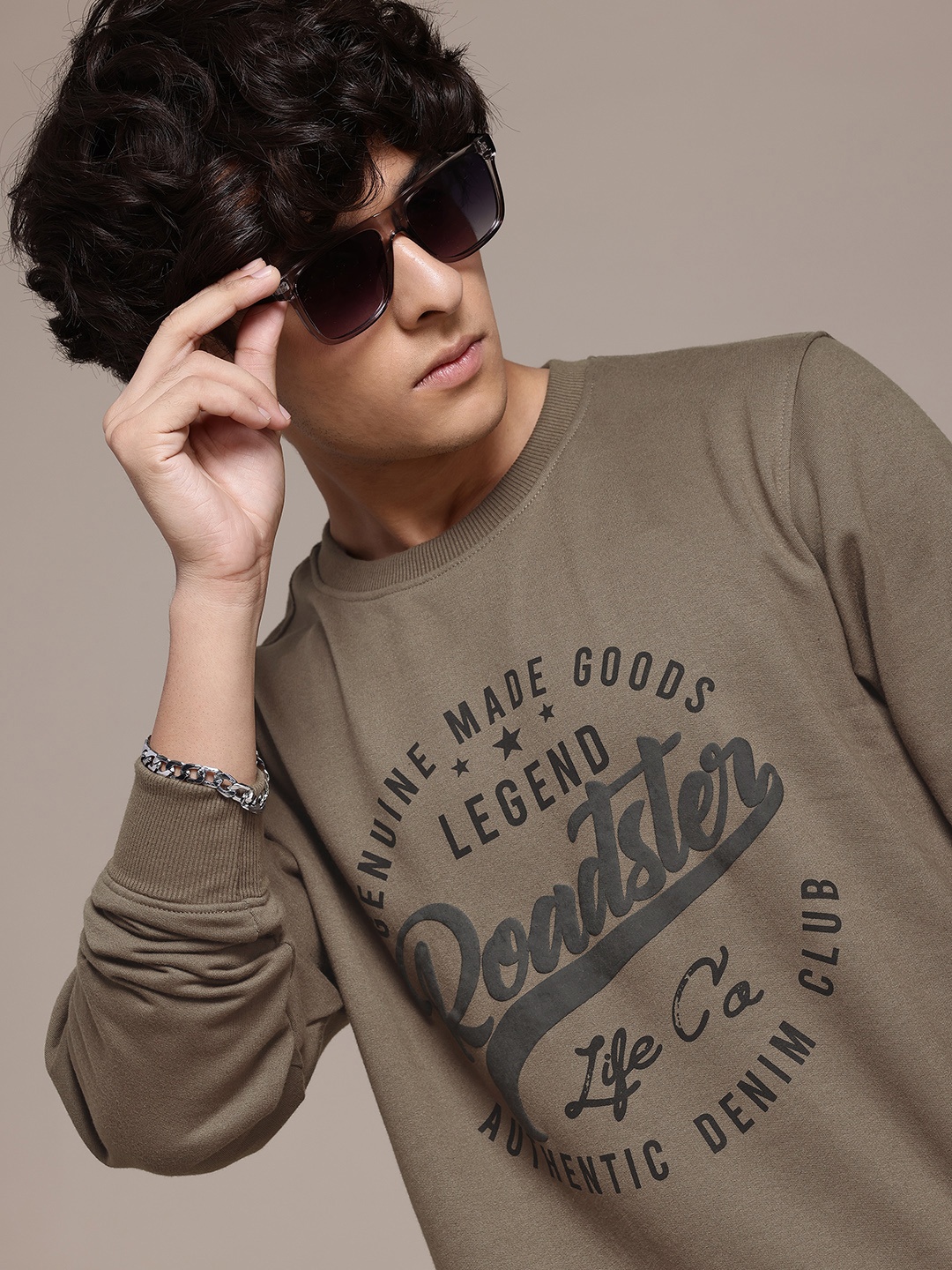 

The Roadster Lifestyle Co. Printed Sweatshirt, Olive