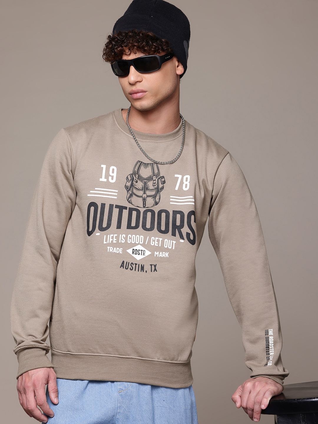 

The Roadster Life Co. Printed Sweatshirt, Taupe