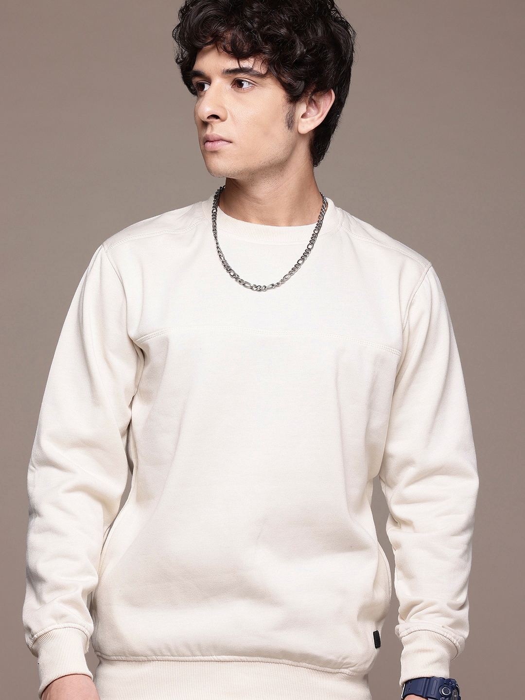 

The Roadster Lifestyle Co. Relaxed Fit Pullover Sweatshirt, Beige