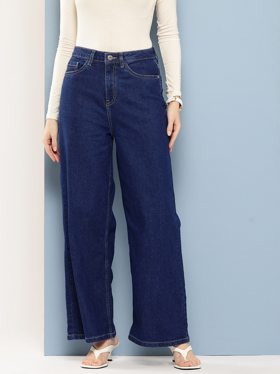 

Chemistry Women Wide Leg High-Rise Jeans, Navy blue