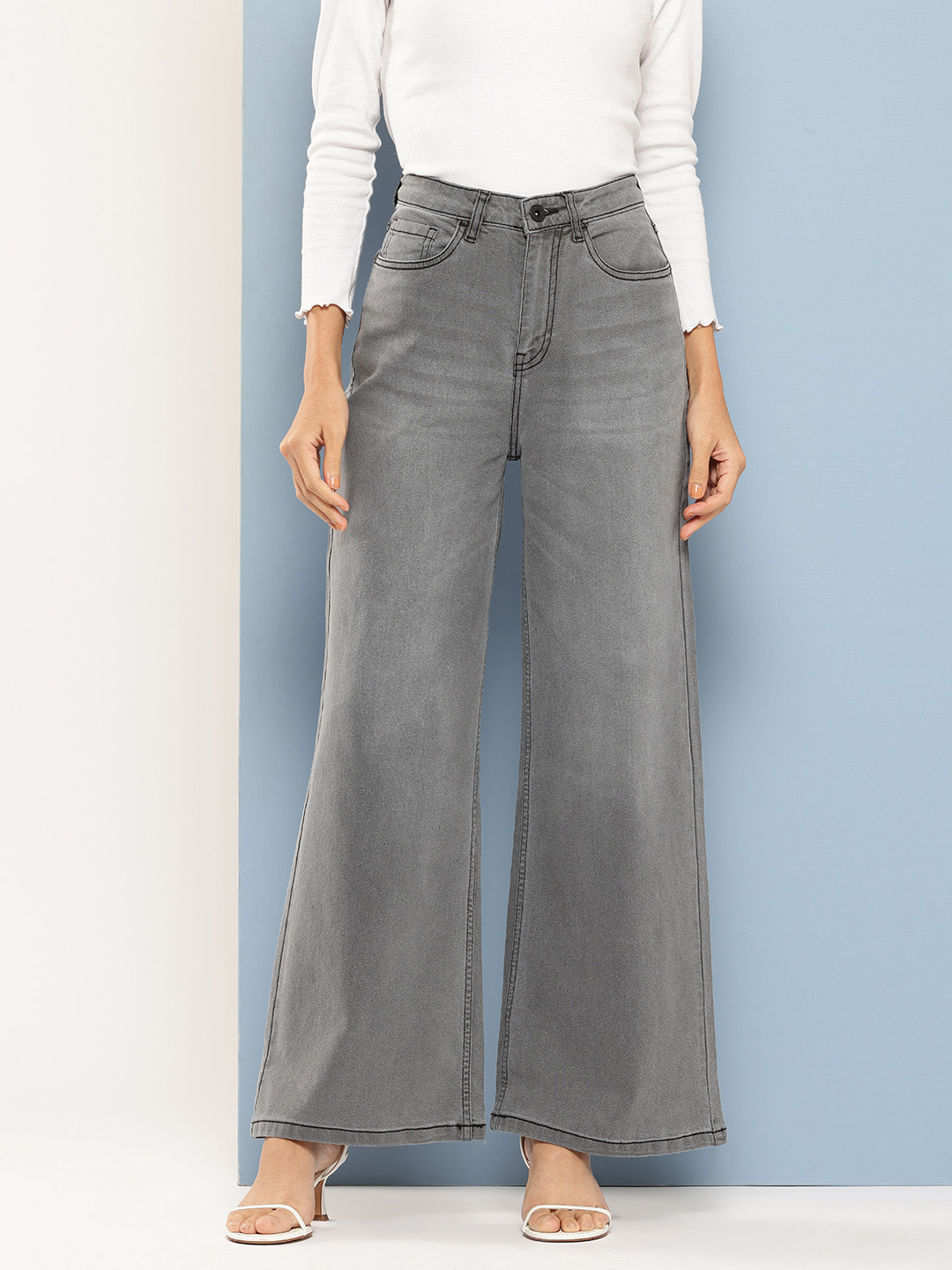 

Chemistry Women Wide Leg High-Rise Jeans, Grey