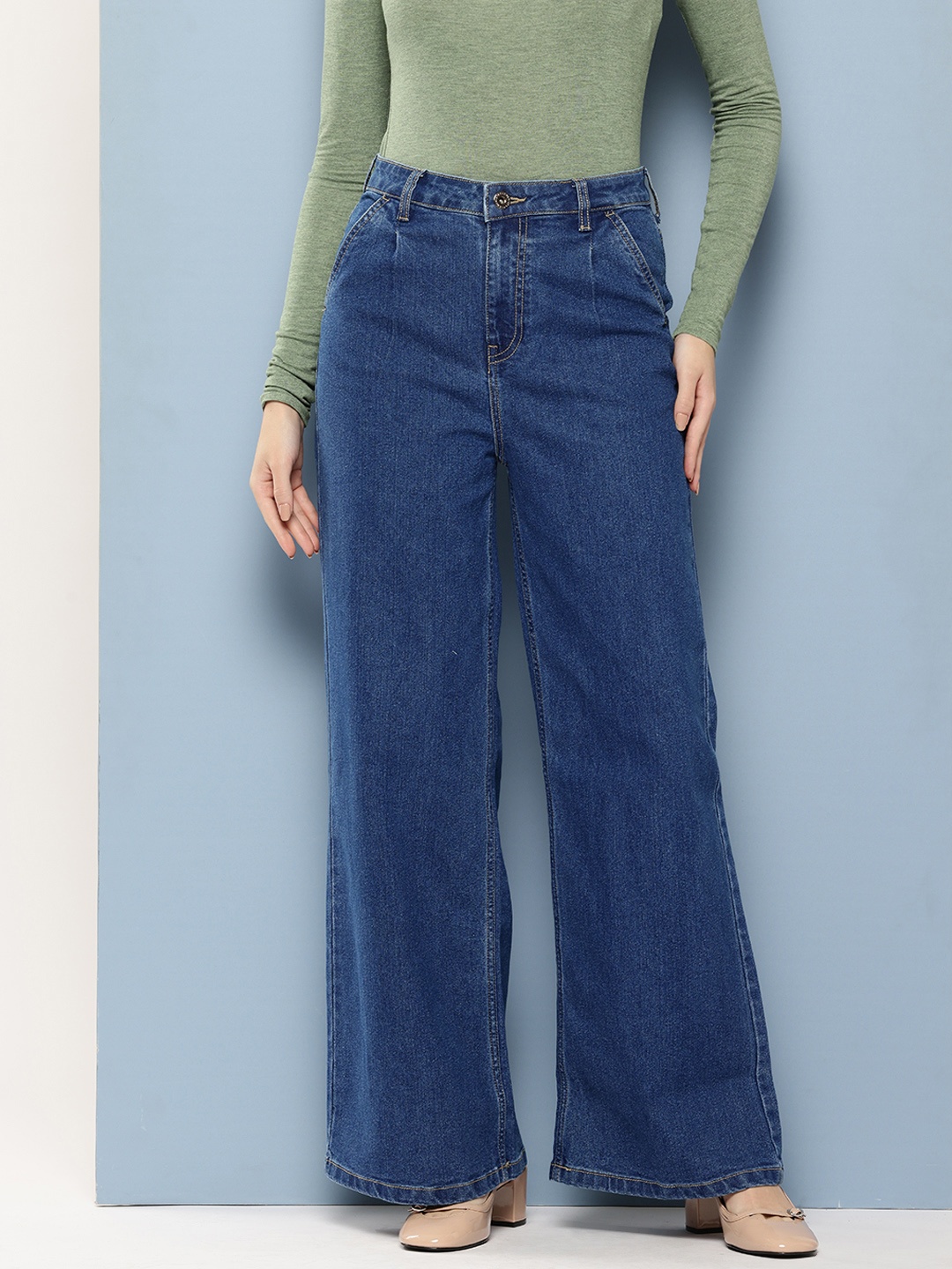 

Chemistry Women Wide Leg High-Rise Jeans, Navy blue
