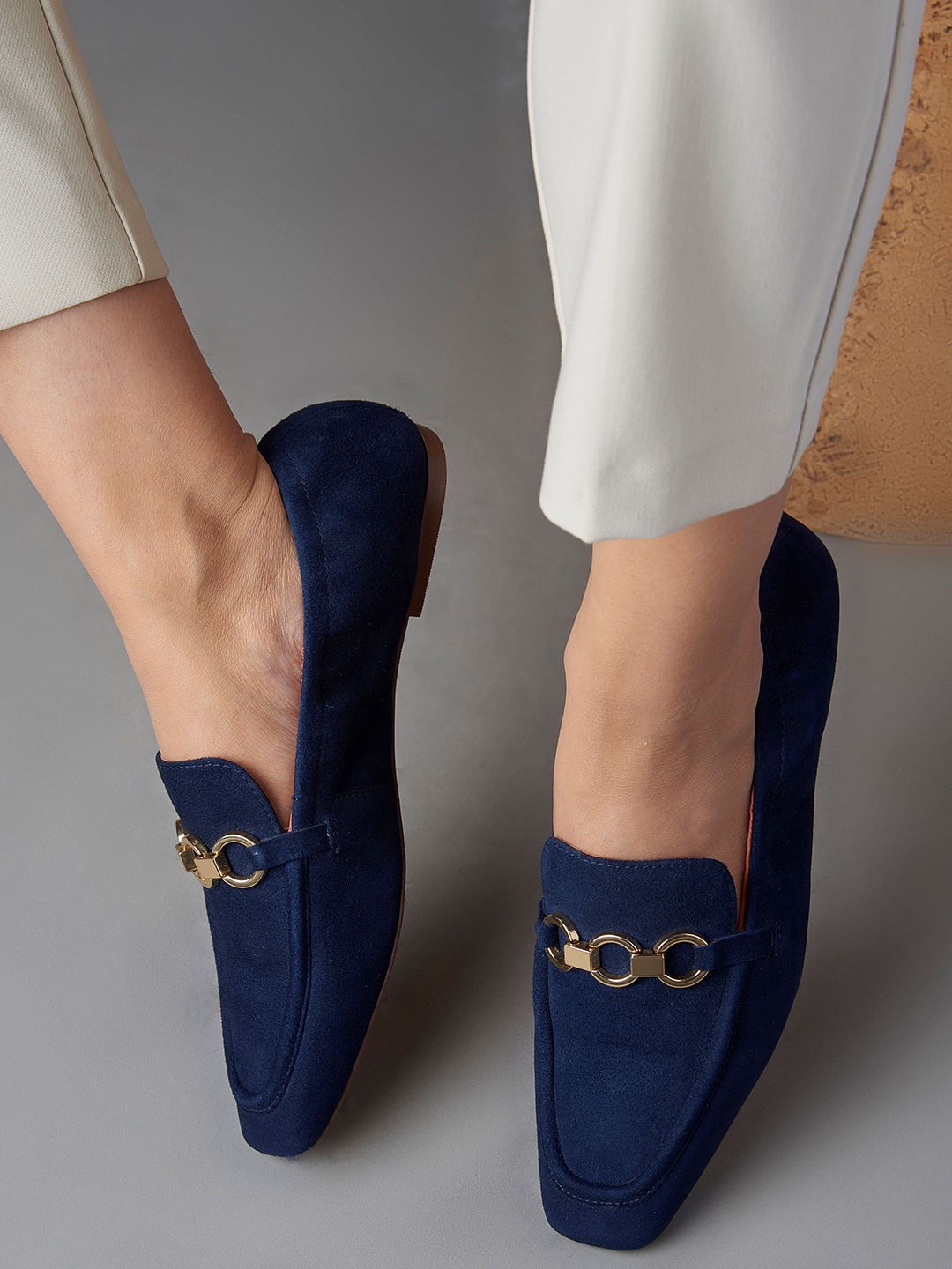 

Oroh Women Leather Sneakers, Navy blue