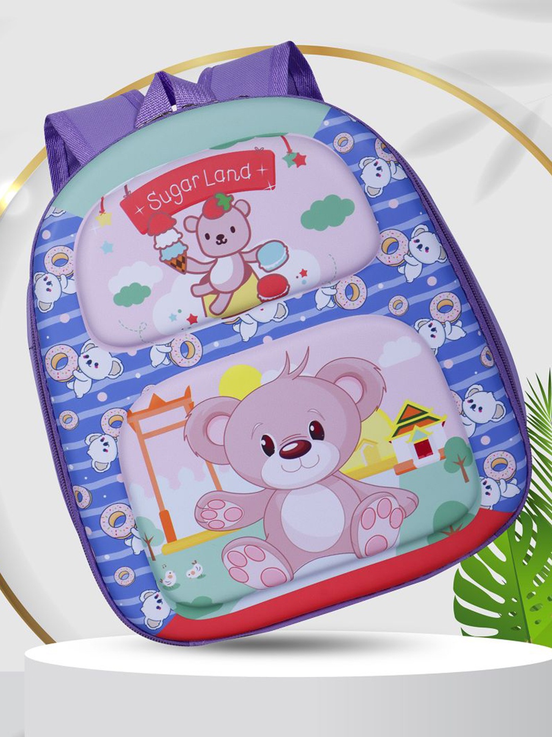 

Polo Class Unisex Kids Graphic Printed Ergonomic Backpack, Purple
