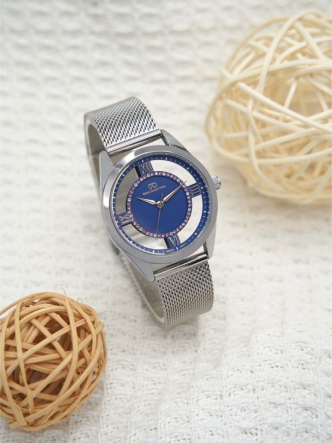 

GIO COLLECTION Women Dial & Bracelet Style Straps Analogue Watch G3062-11, Blue