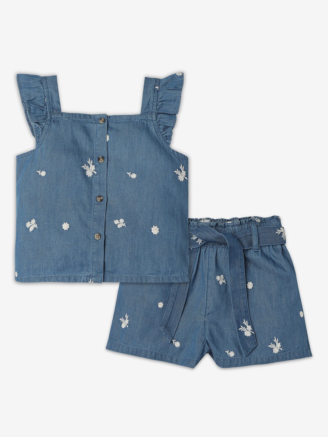 

Ed-a-Mamma Girls Printed Pure Cotton Clothing Set, Blue