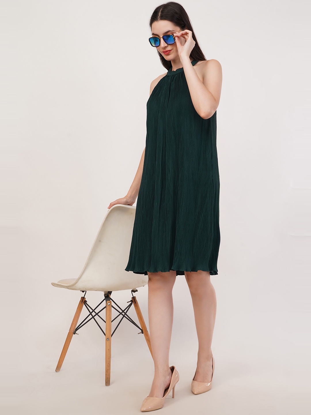 

Rhe-Ana A-Line Dress, Green