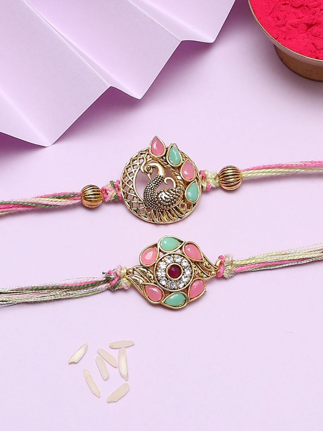

The Purple Tree Thread Rakhi, Pink