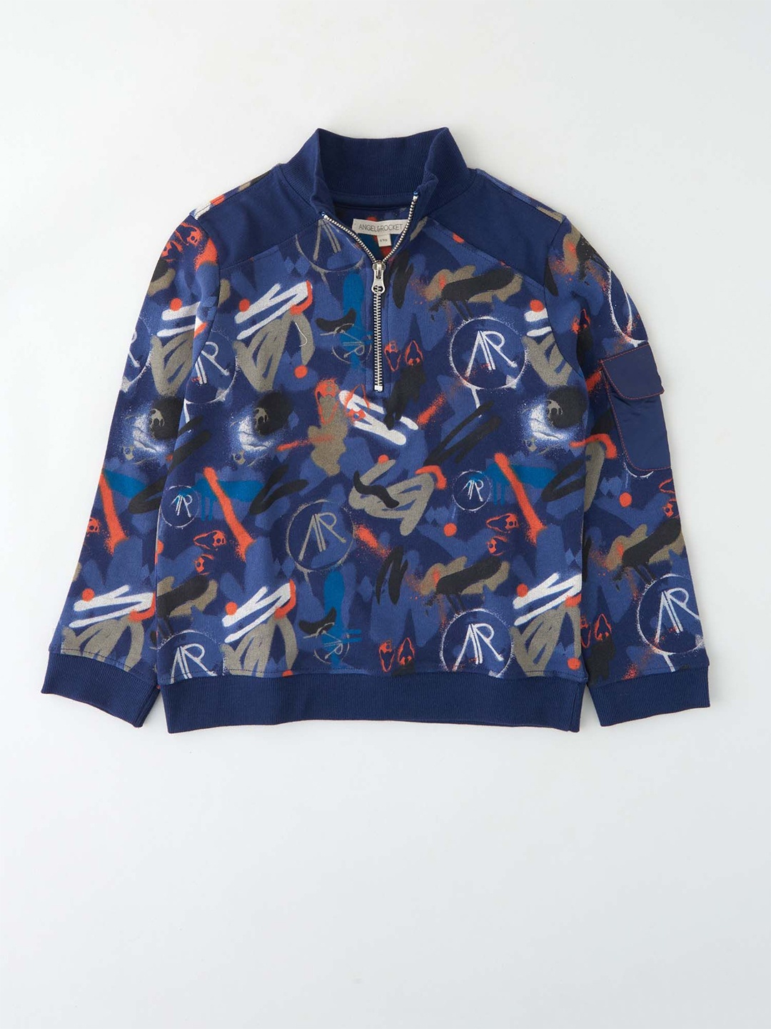 

Angel & Rocket Boys Printed Sweatshirt, Charcoal