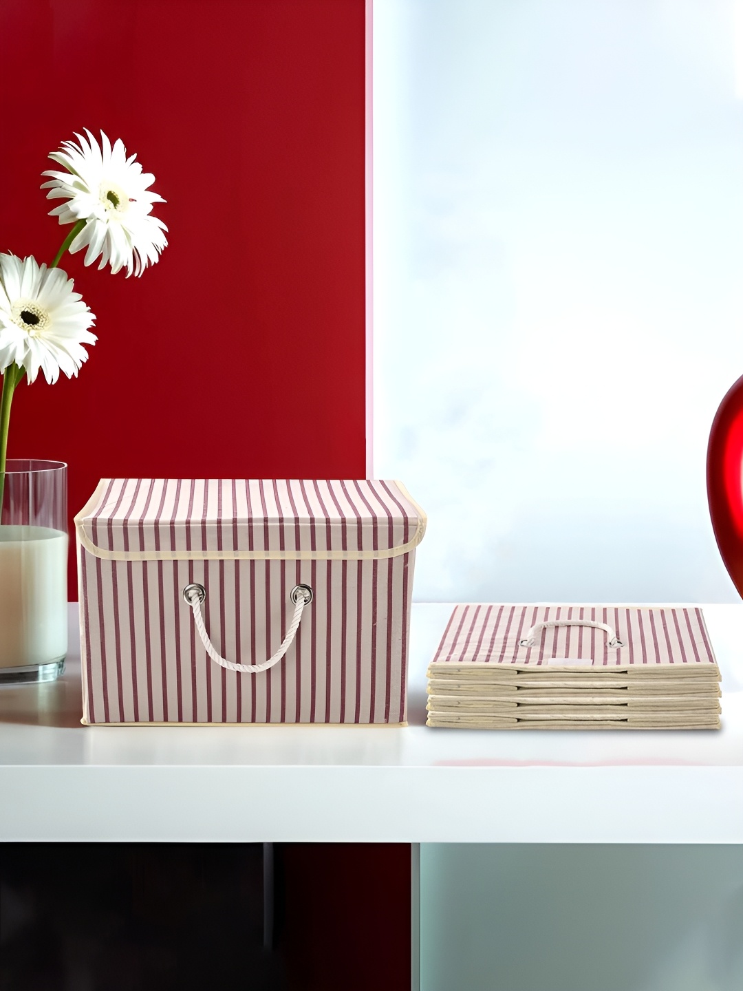 

Kuber Industries Cream-Coloured Set of 5 Regular Drawer Organiser Organisers