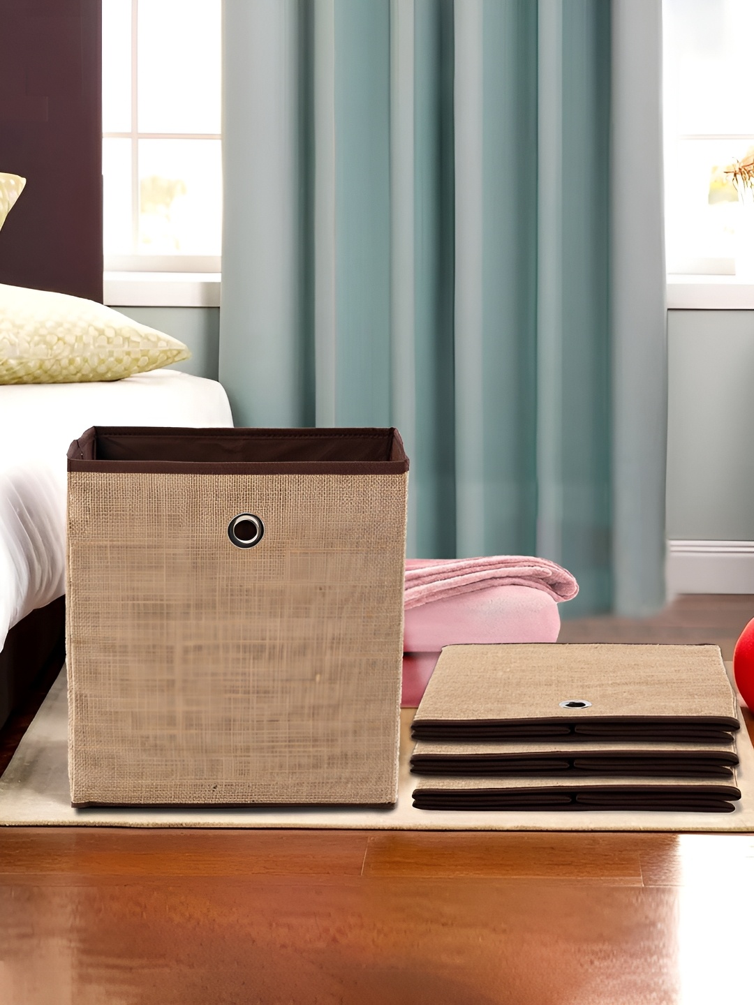 

Kuber Industries Brown Set of 4 Regular Multi-Utility Organisers