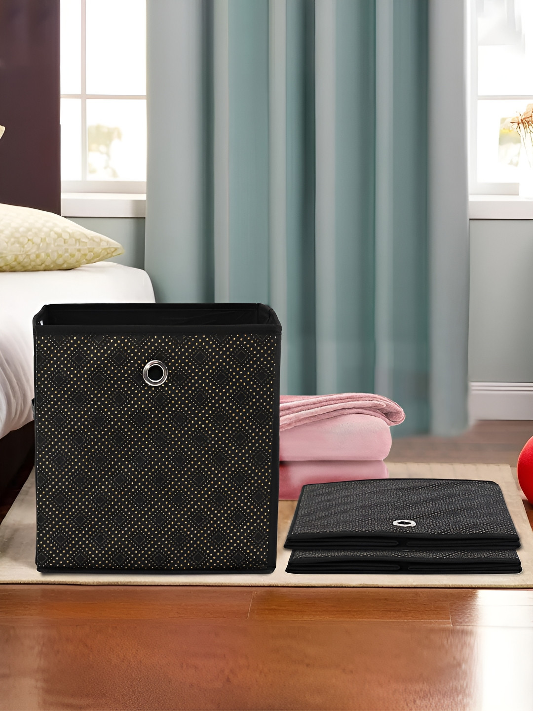 

Kuber Industries Black Set of 3 Regular Multi-Utility Organisers