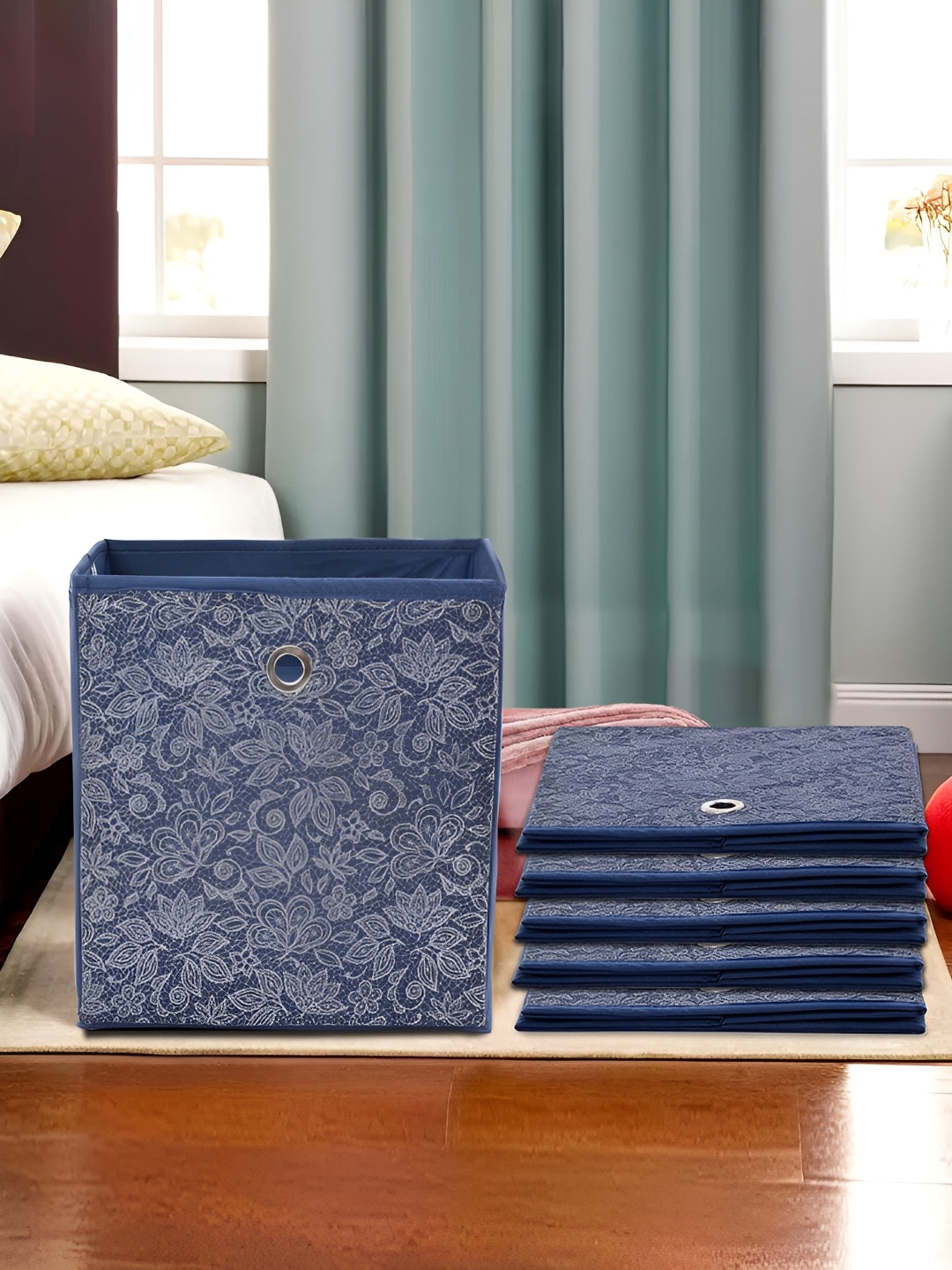 

Kuber Industries Navy Blue Set of 6 Regular Multi-Utility Organisers