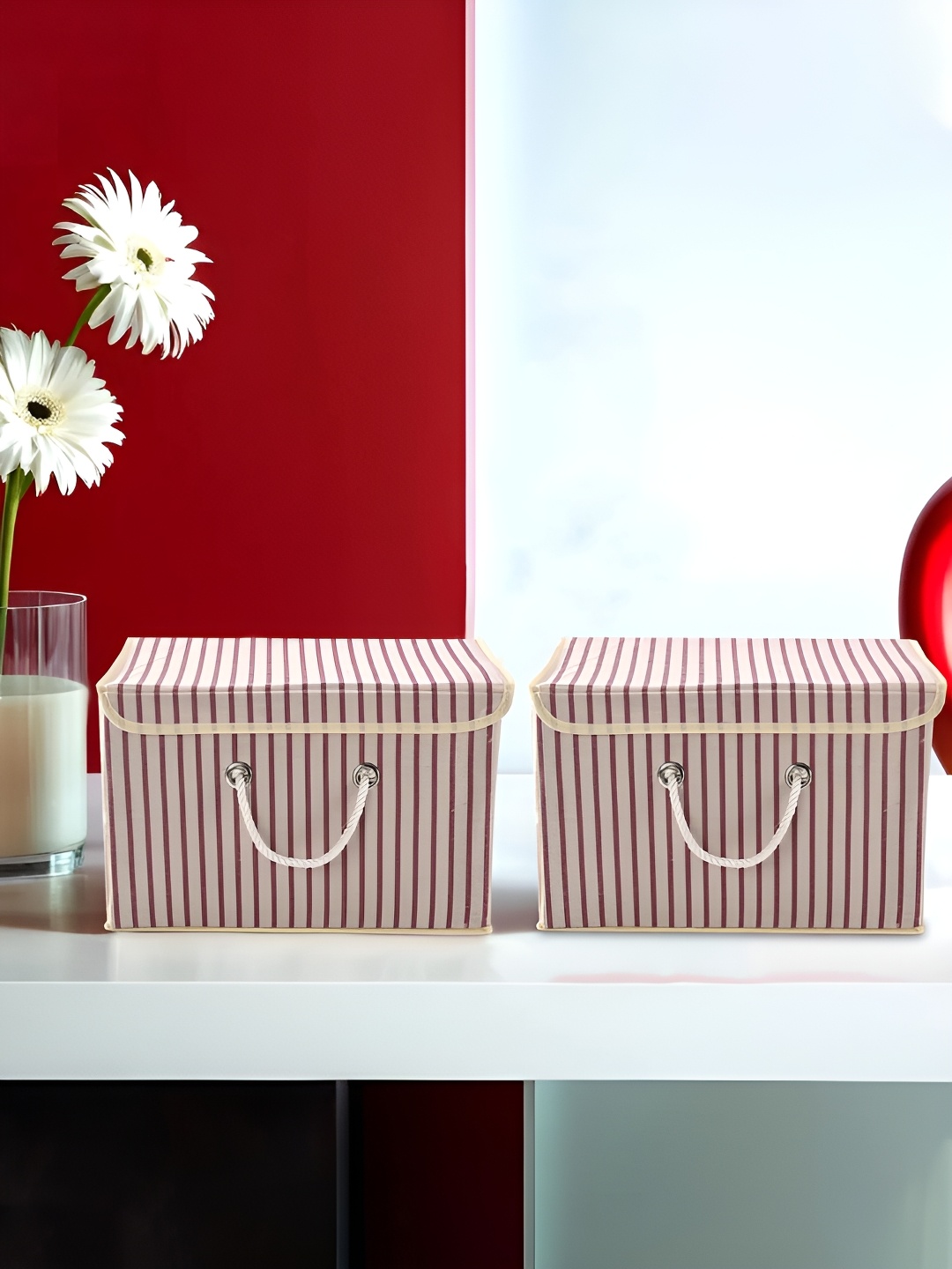 

Kuber Industries Cream-Coloured Set of 2 Regular Drawer Organiser Organisers