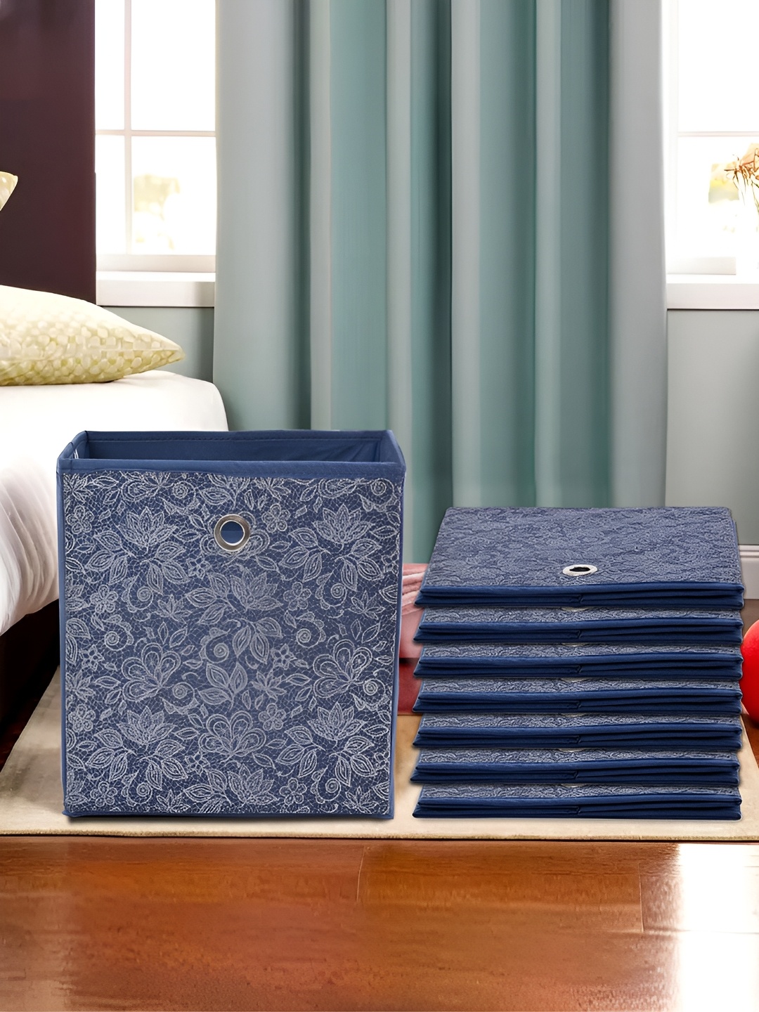 

Kuber Industries Set of 8 Navy Blue Regular Multi-Utility Organisers
