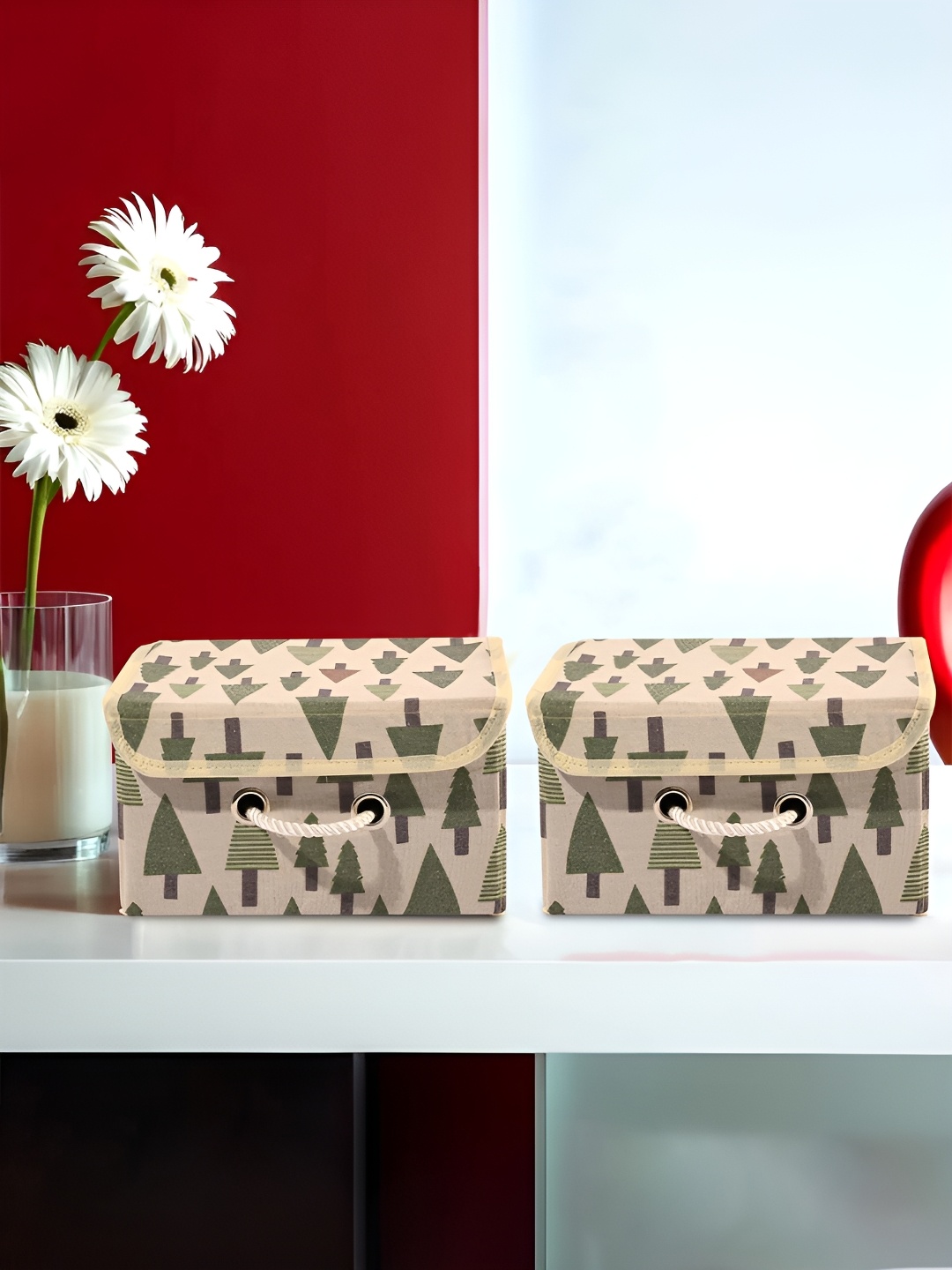 

Kuber Industries Cream-Coloured Set of 2 Regular Drawer Organiser Organisers