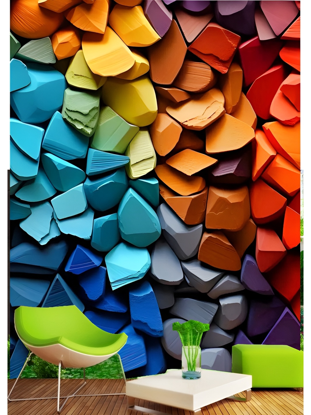 

Aura Blue & Red Printed Self Adhesive Wall Sticker