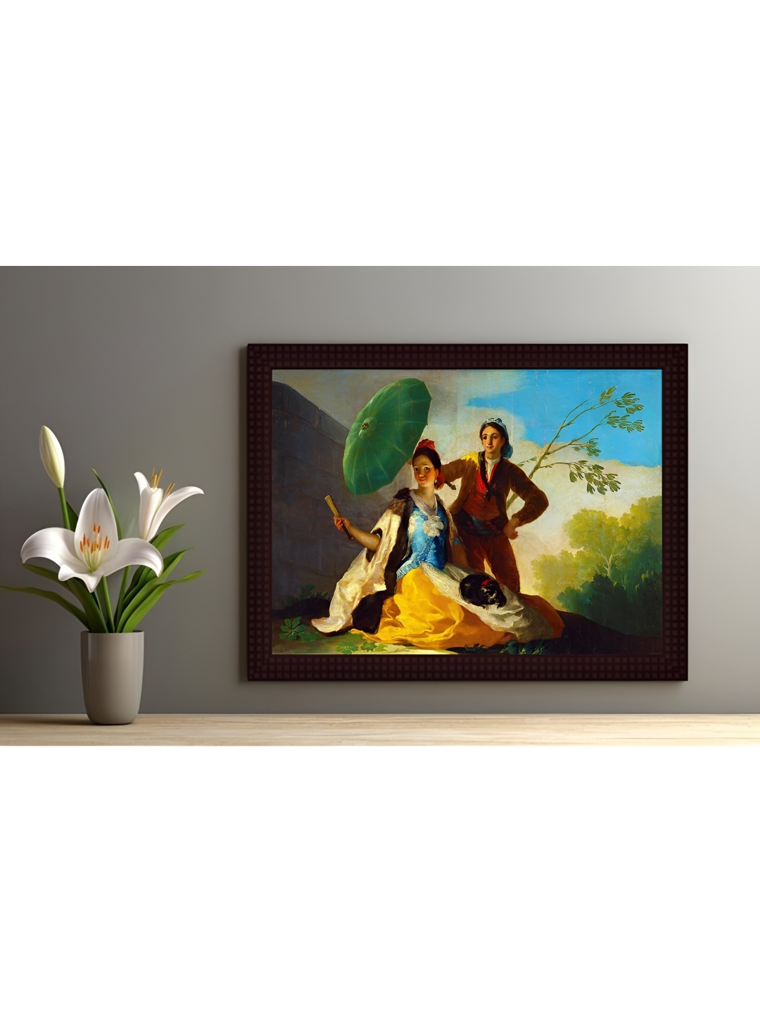

Tamatina Blue & Brown Printed Wooden Framed Wall Art