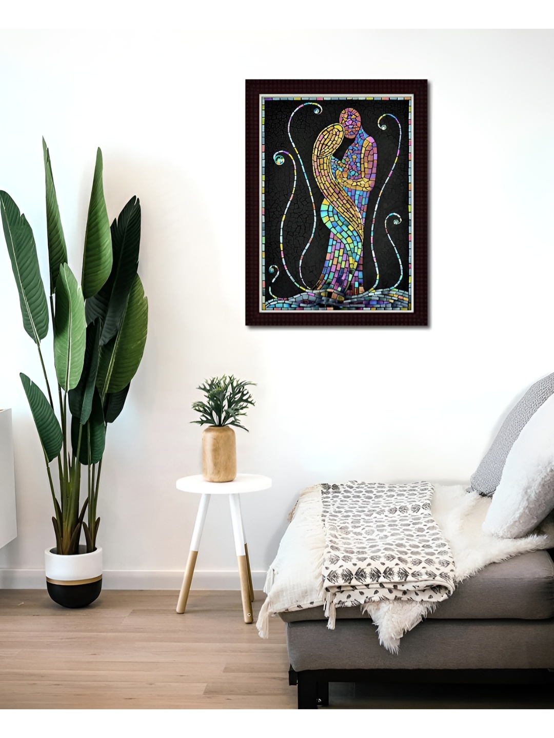 

Tamatina Black & Blue 1 Piece Canvas Abstract Wall Paintings