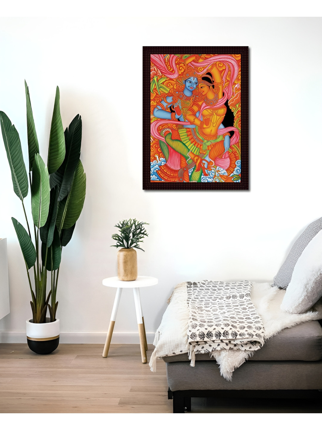 

Tamatina Red & Brown Printed Wooden Framed Wall Art