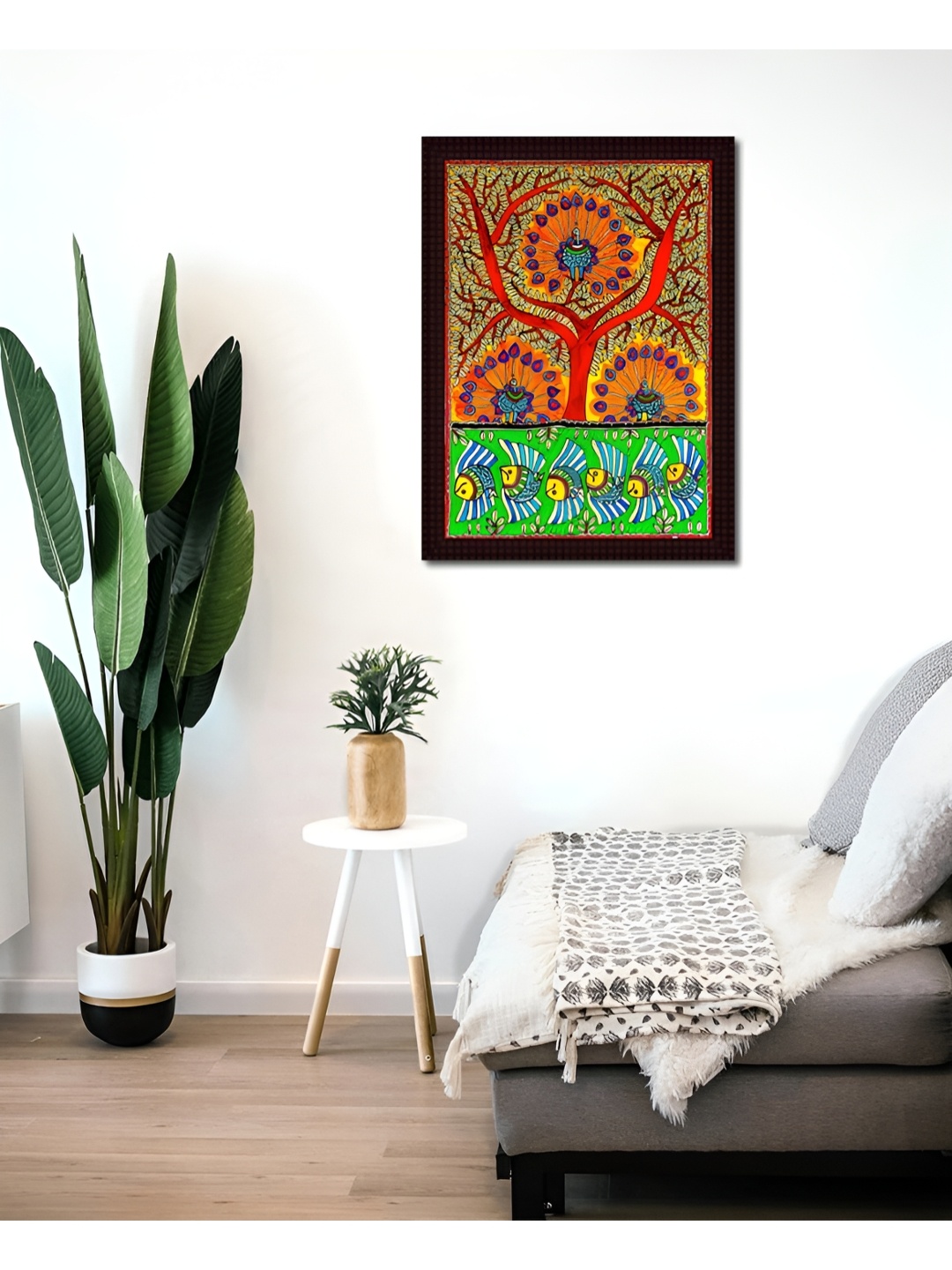 

Tamatina Red & Brown Printed Wooden Framed Wall Art