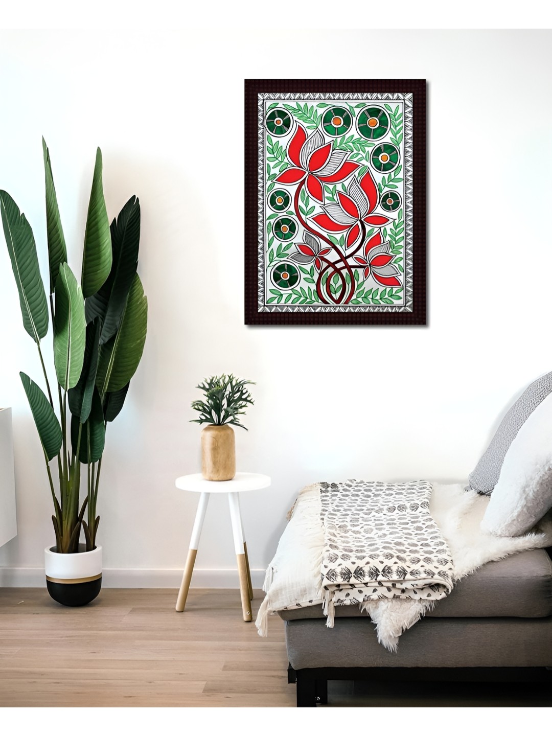 

Tamatina Green & Brown Printed Wooden Framed Wall Art